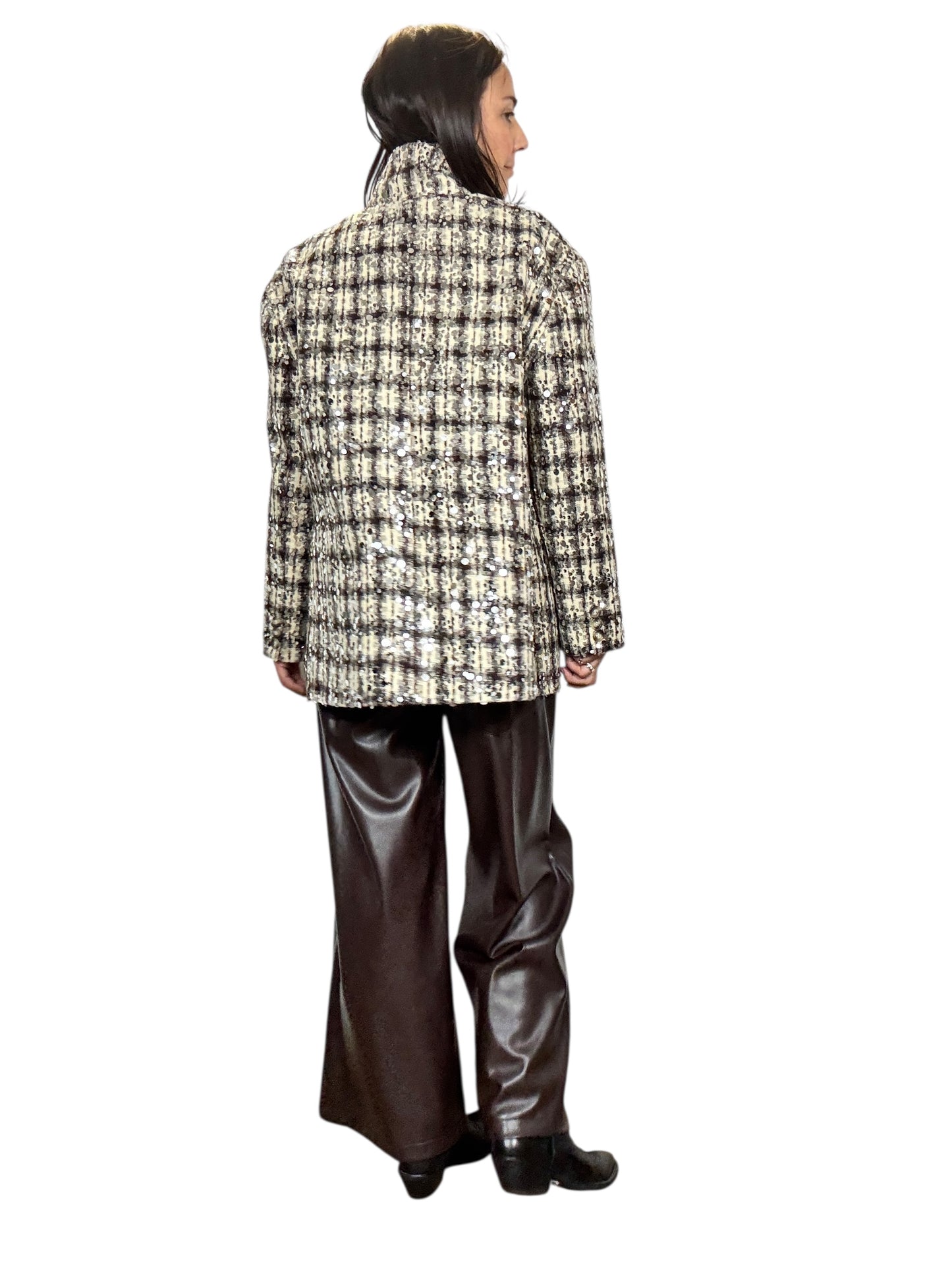 GIACCA CHECK CON PAILLETTES SUSY MIX