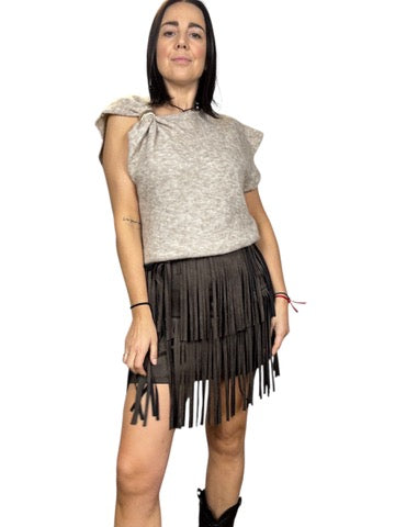 MINIGONNA ECO-DAINO CON FRANGE SUSY MIX