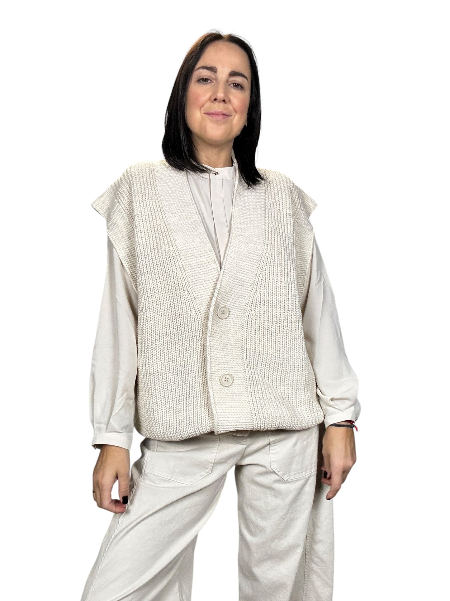 GILET OVER IN MAGLIA SUSY MIX