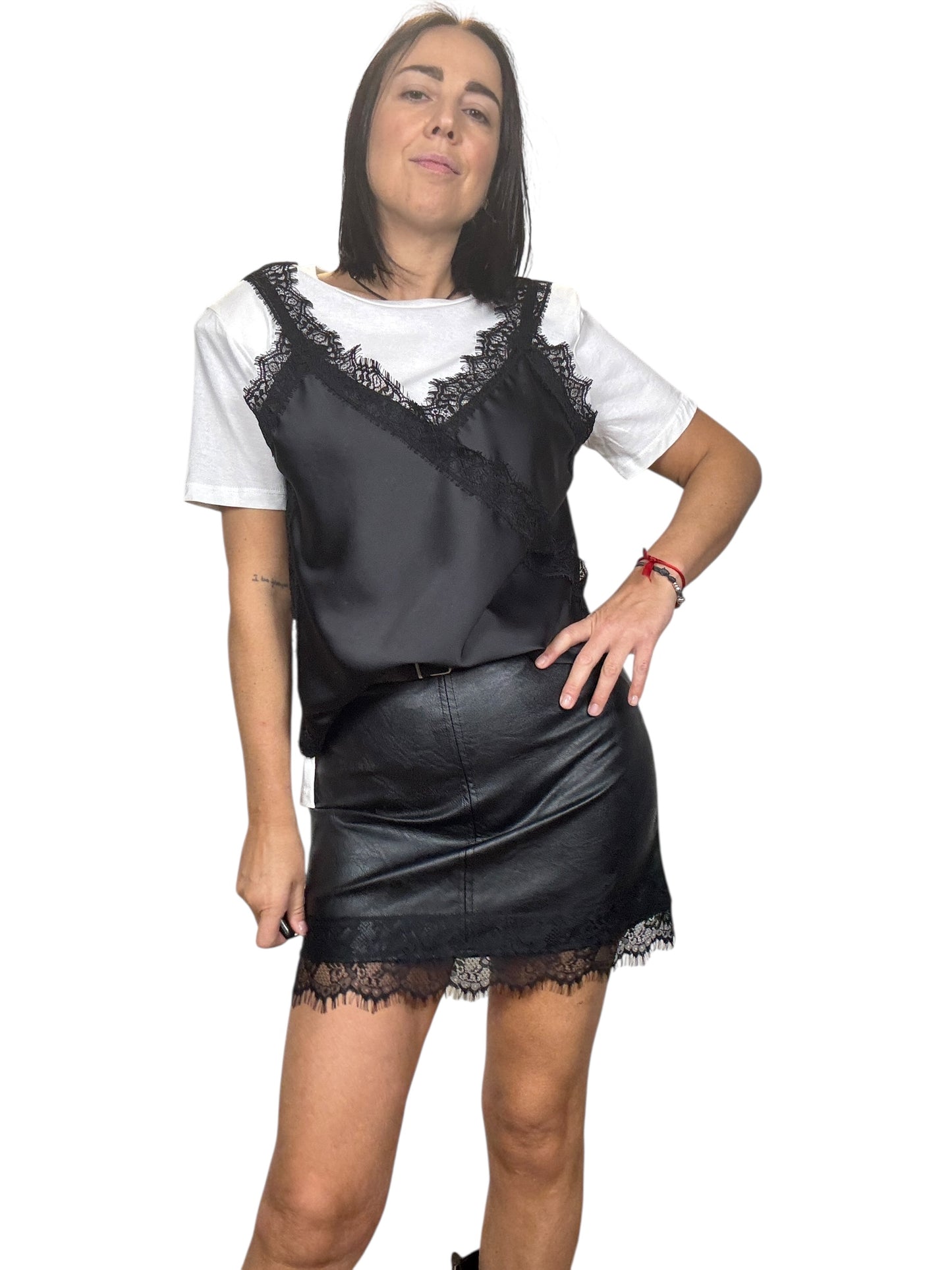 MAGLIETTA CON CANOTTA LINGERIE MOTEL