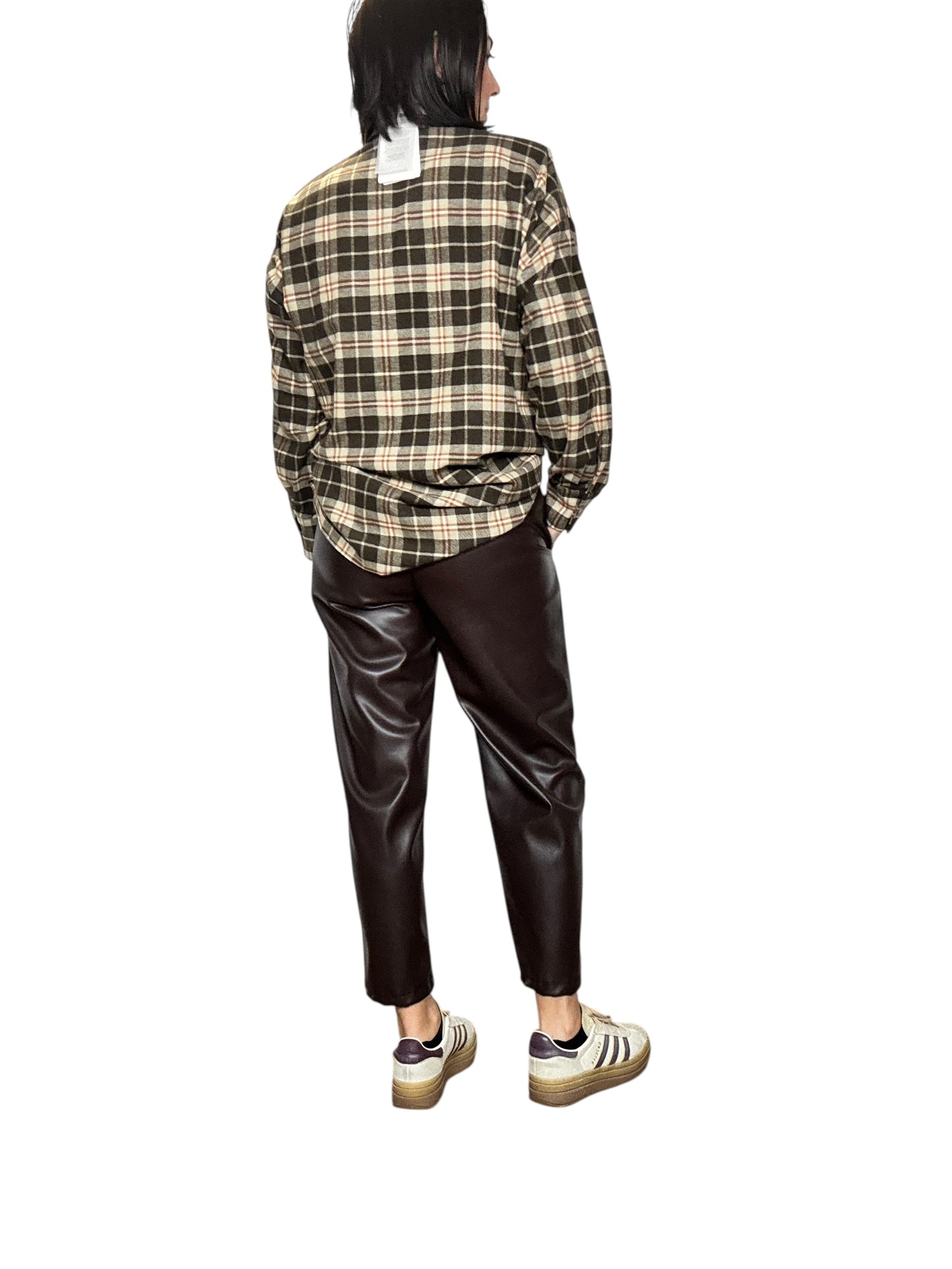 PANTALONE A UOVO IN ECOPELLE VICOLO