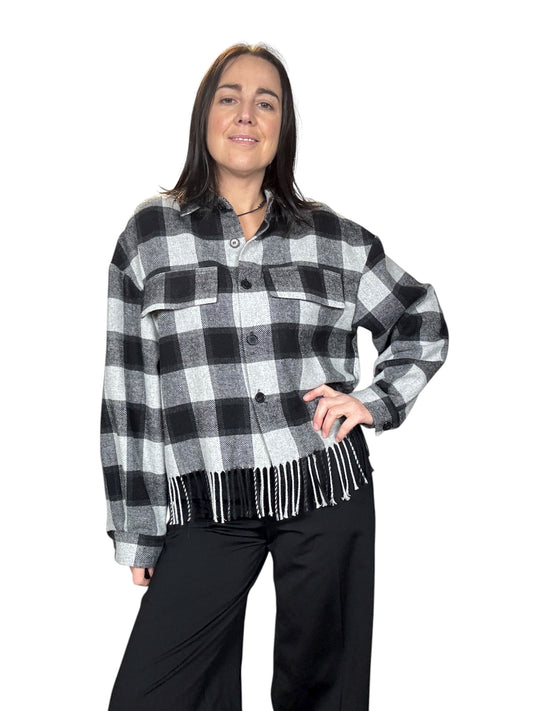 CAMICIA CHECK CON FRANGE VICOLO