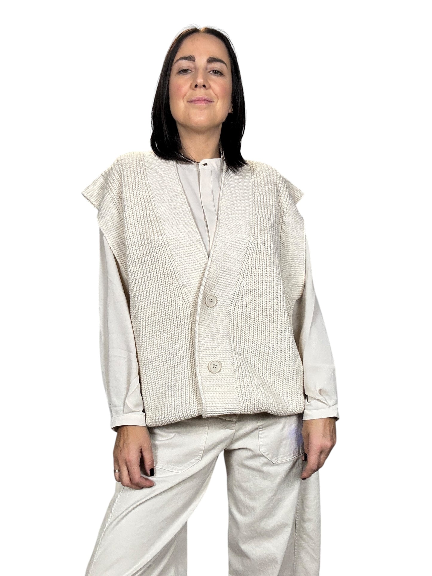 GILET OVER IN MAGLIA SUSY MIX