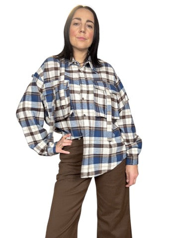 CAMICIA CHECK CON TASCHE FRONTALI MOTEL