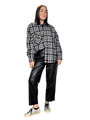 CAMICIA CHECK BLU-NERO MOTEL