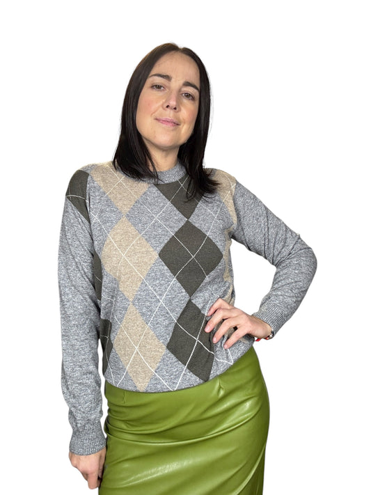 MAGLIA A ROMBI TENSIONE IN