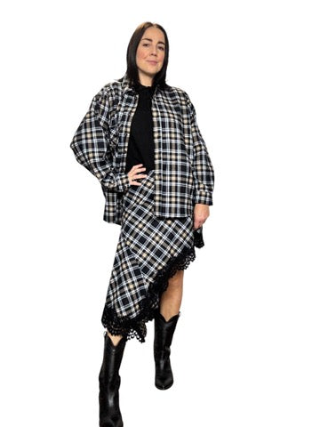 CAMICIA CHECK BLU-NERO MOTEL