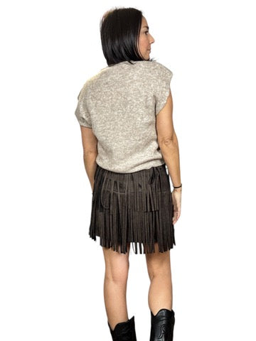 MINIGONNA ECO-DAINO CON FRANGE SUSY MIX