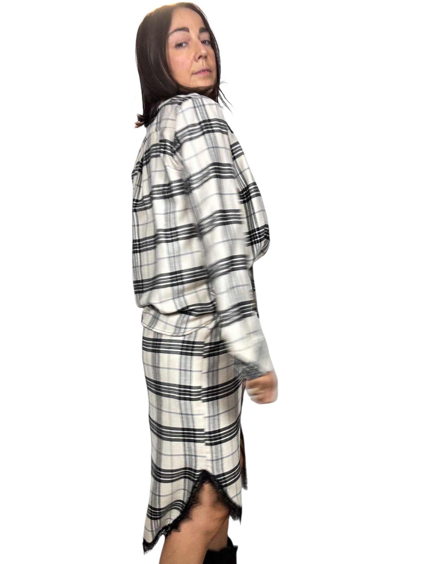 CAMICIA CHECK BIANCO-NERO DIXIE