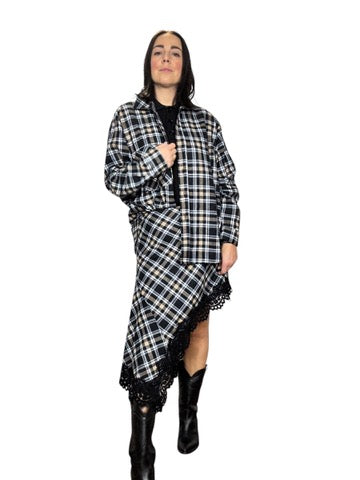 CAMICIA CHECK BLU-NERO MOTEL