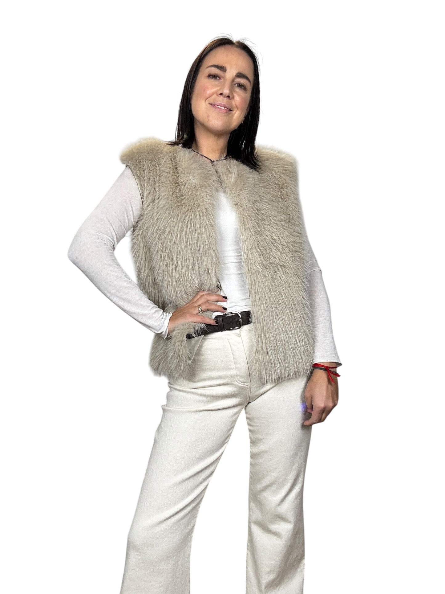 GILET ALANUI CON ECOPELLICCIA MOTEL