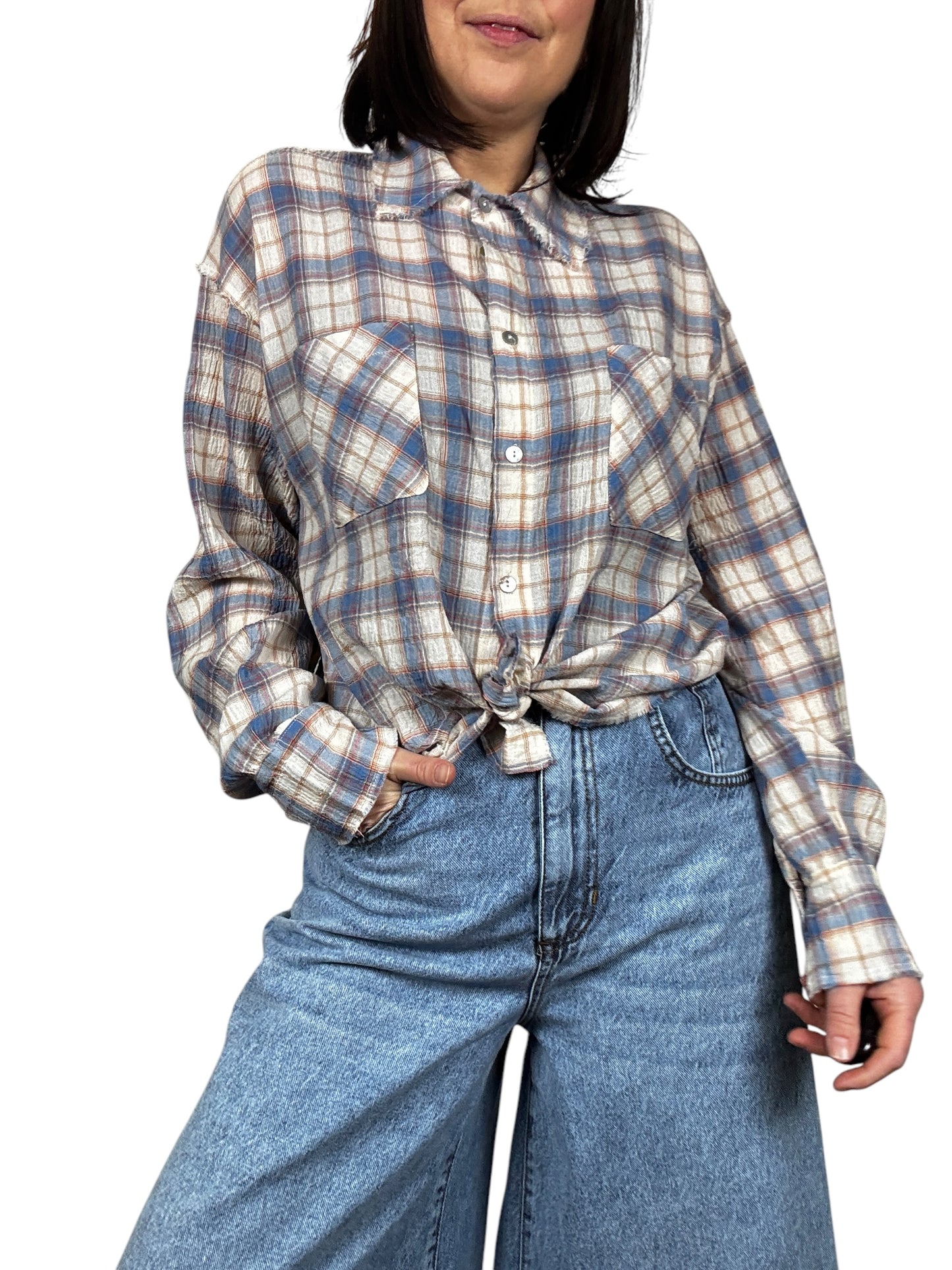 CAMICIA QUADRO AZZURRO HAVEONE