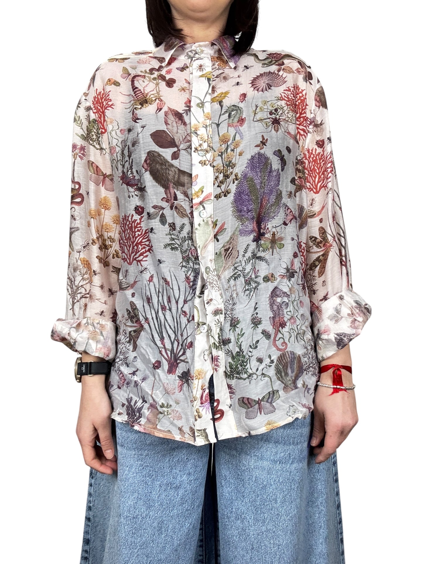 CAMICIA A FIORI TENSIONE IN