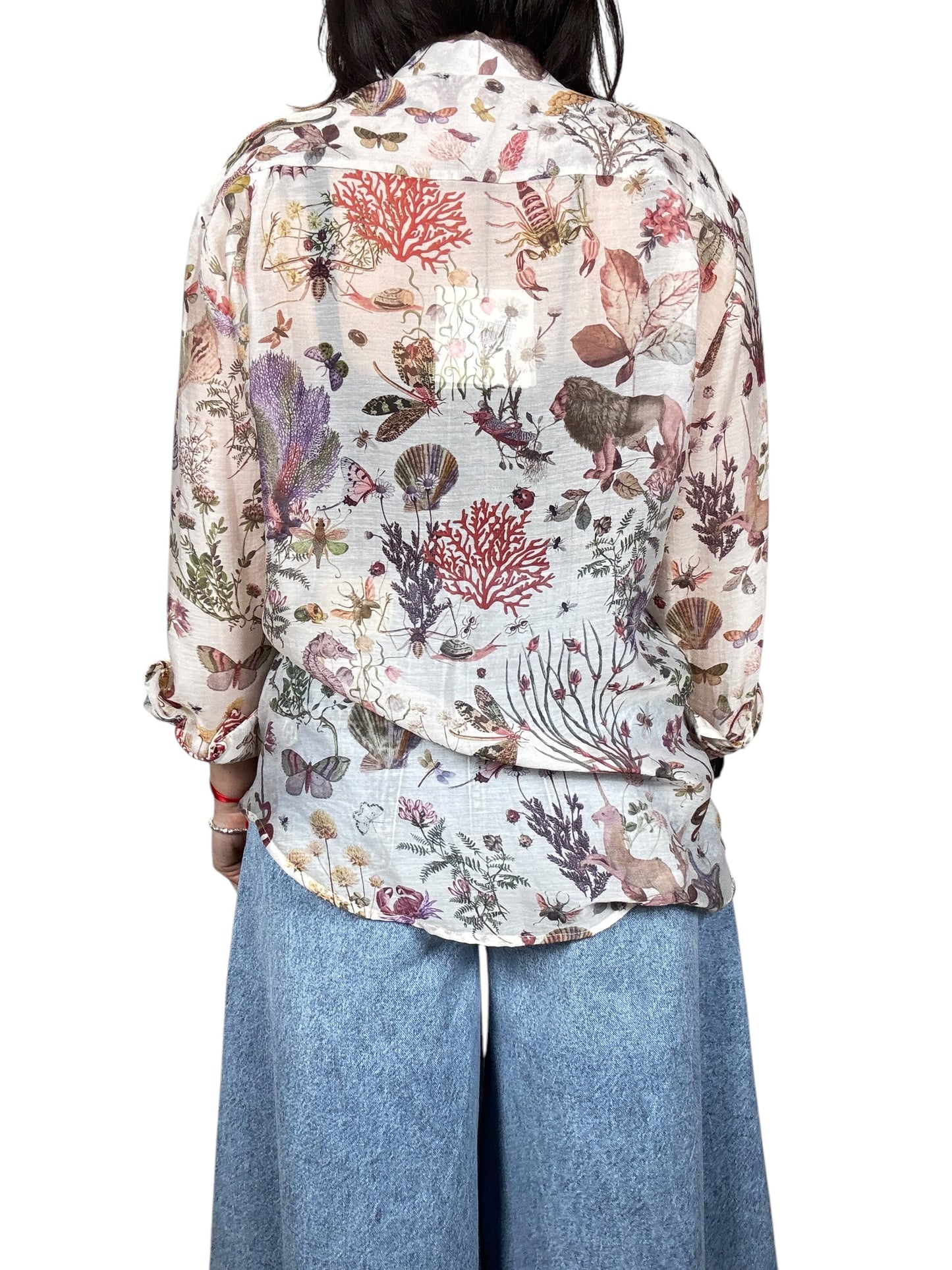 CAMICIA A FIORI TENSIONE IN
