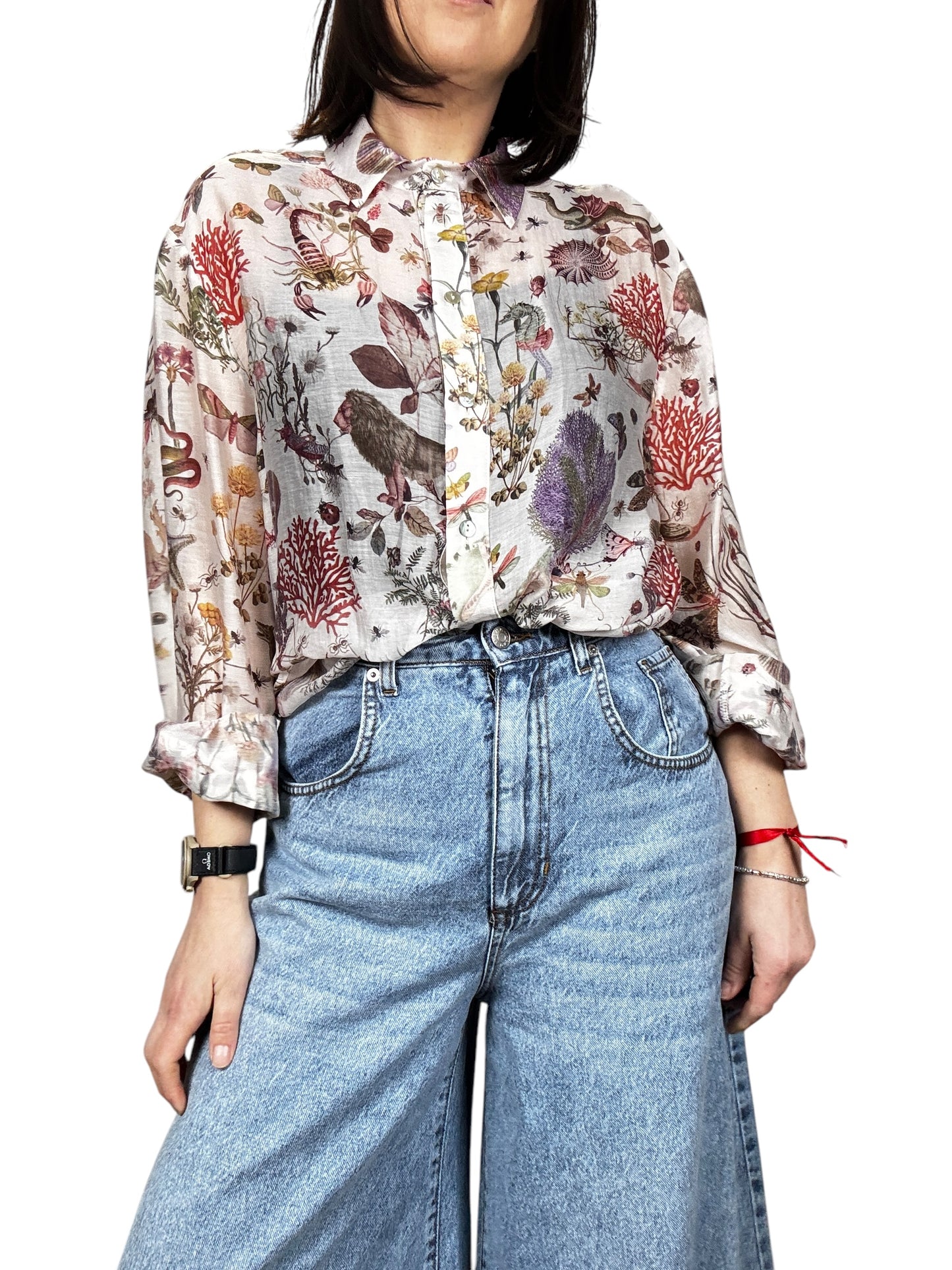 CAMICIA A FIORI TENSIONE IN