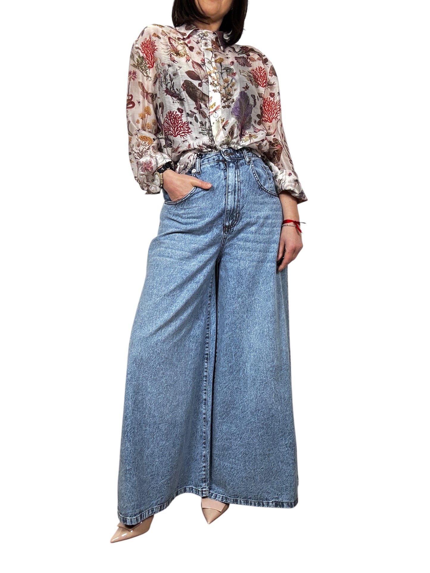 CAMICIA A FIORI TENSIONE IN