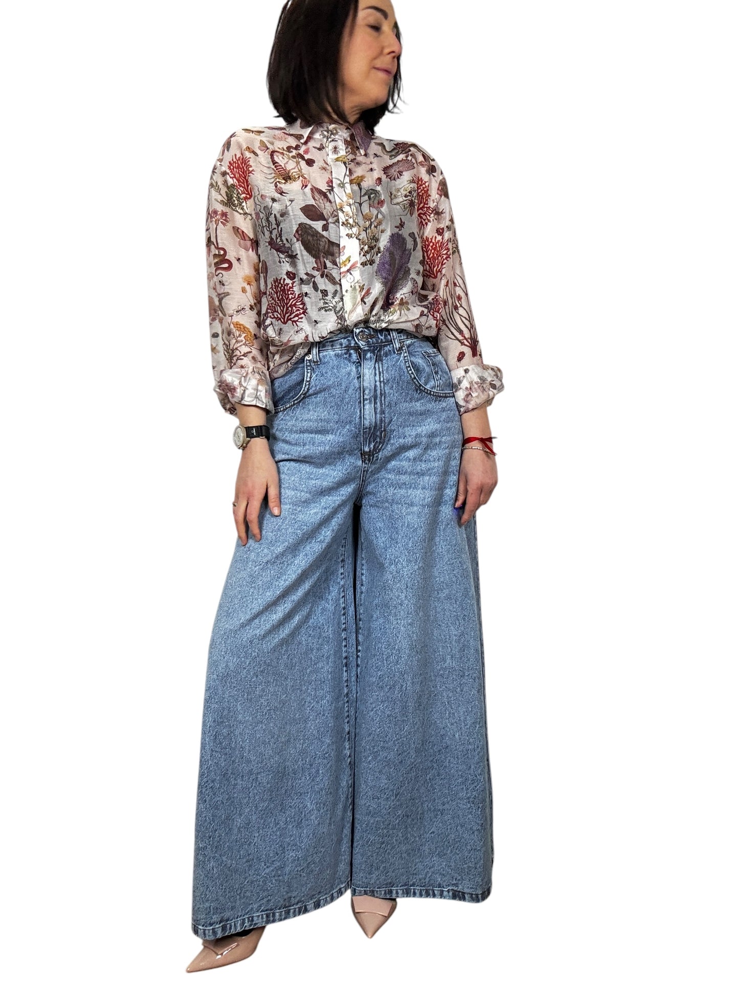 CAMICIA A FIORI TENSIONE IN