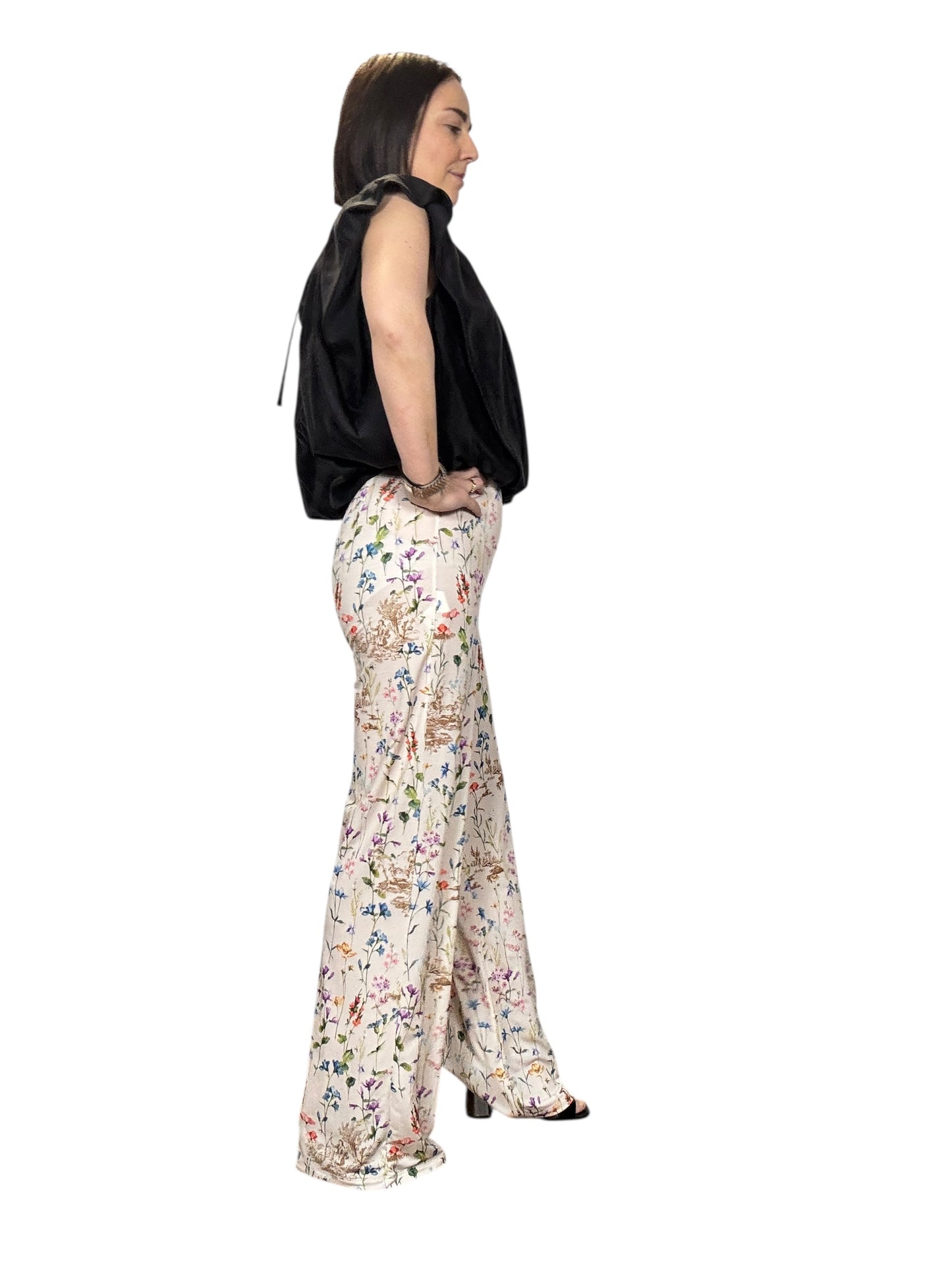 PANTALONE IN MAGLINA A FIORI VICOLO