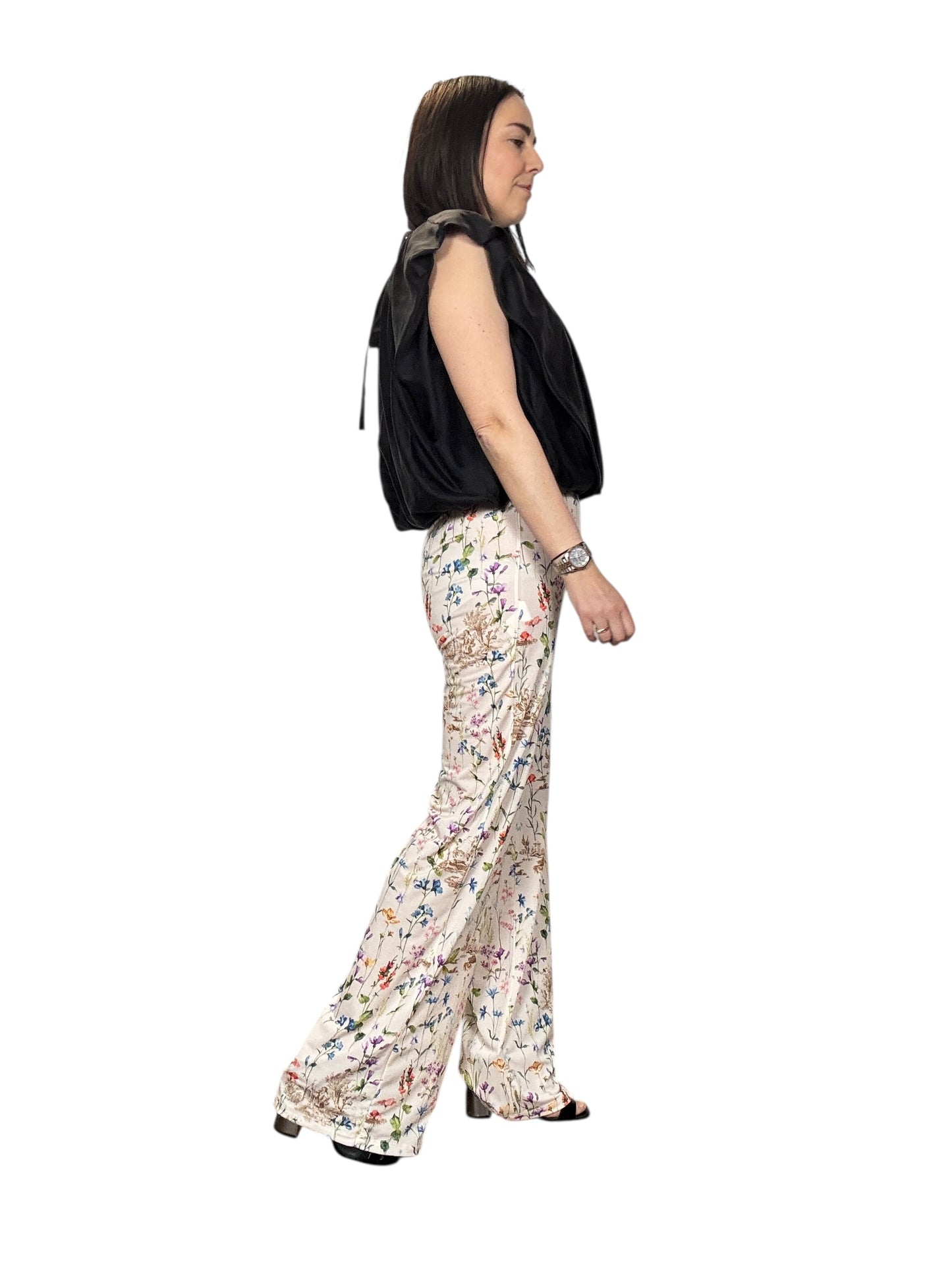 PANTALONE IN MAGLINA A FIORI VICOLO