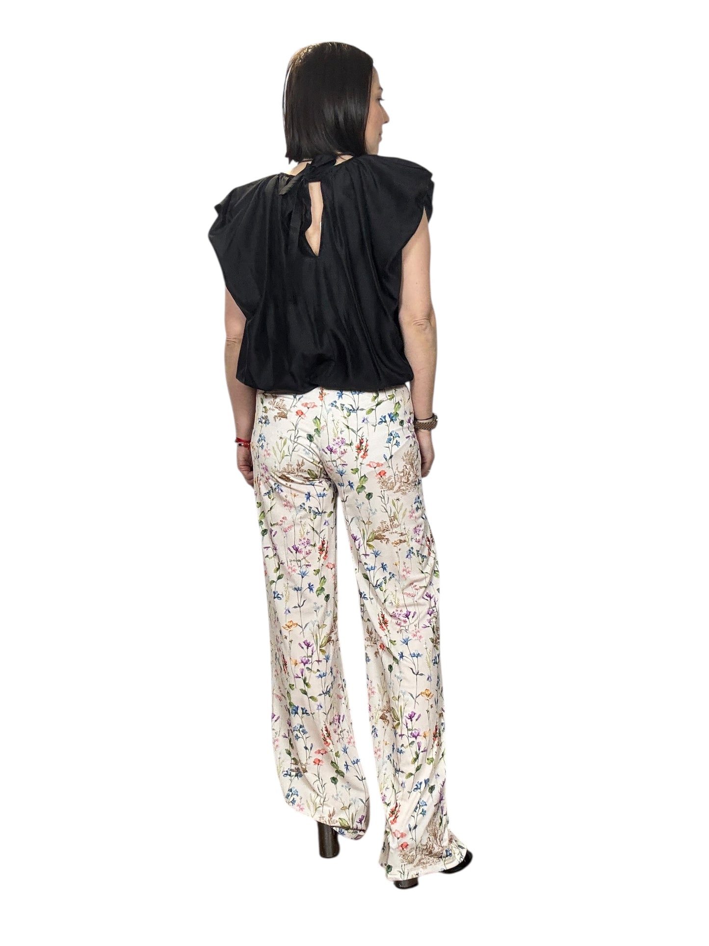 PANTALONE IN MAGLINA A FIORI VICOLO