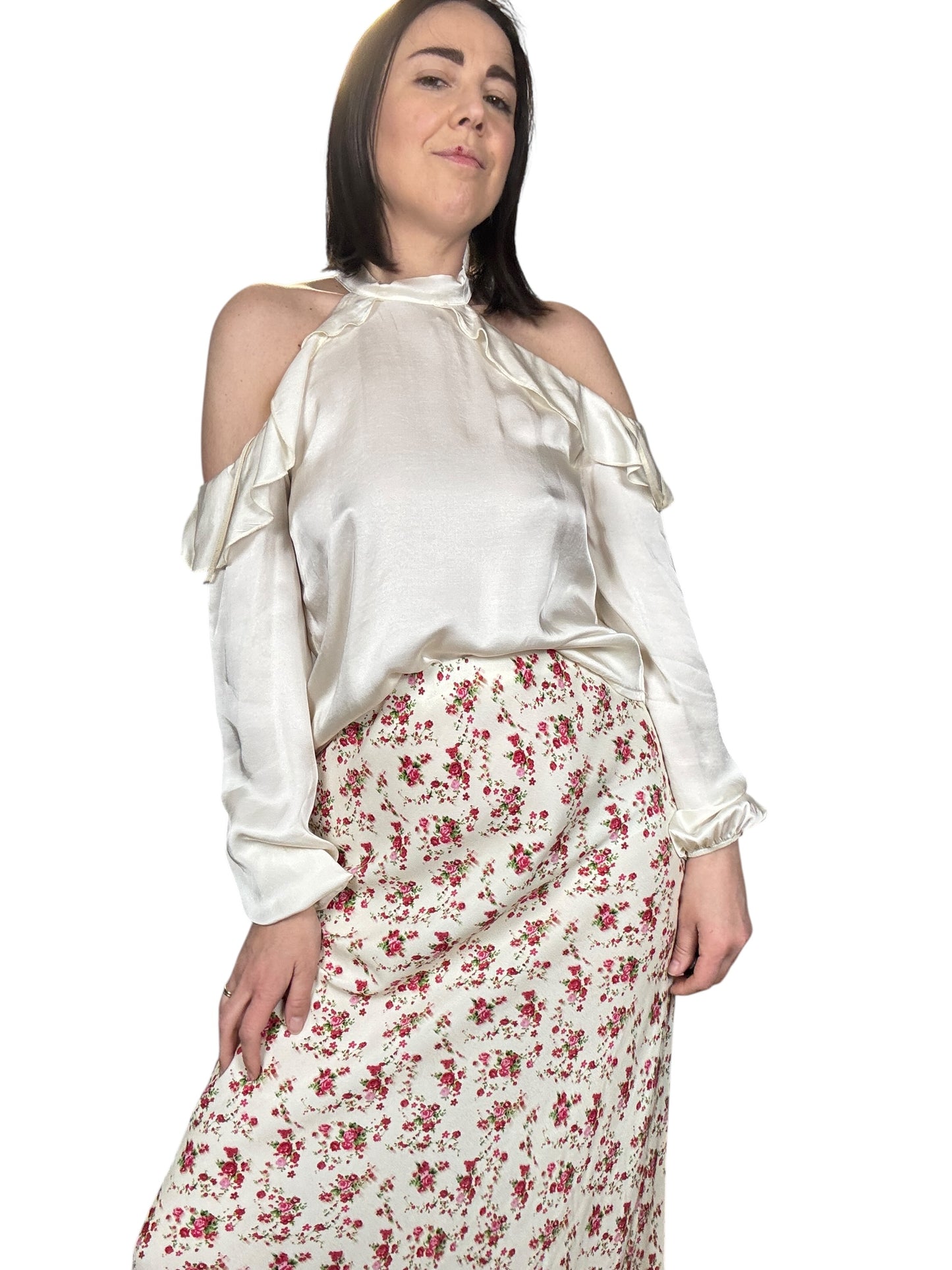 CAMICIA CUT OUT CON VOLANTS SUSY MIX