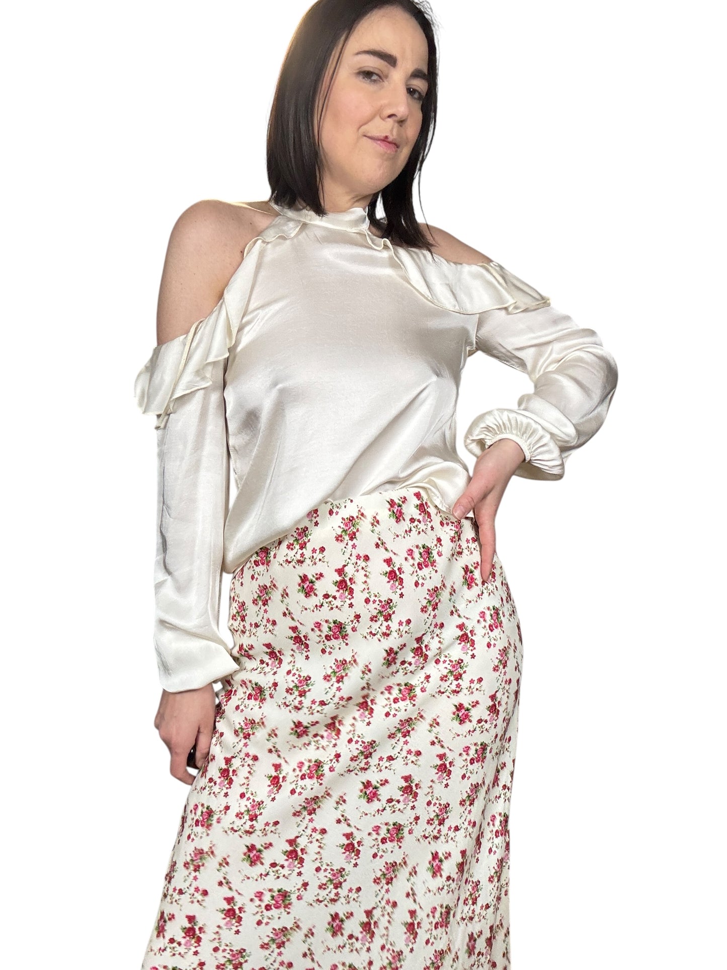 CAMICIA CUT OUT CON VOLANTS SUSY MIX