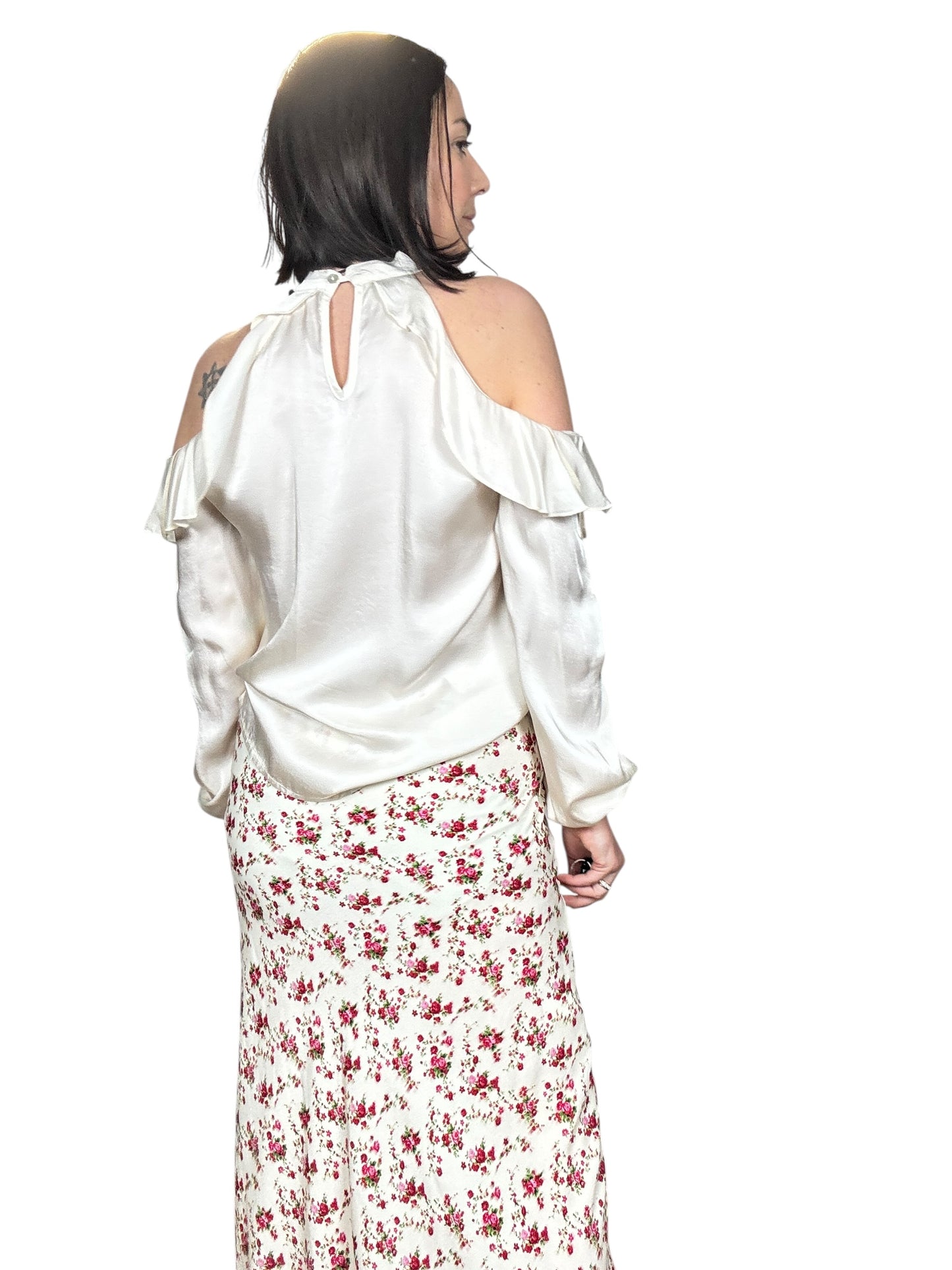 CAMICIA CUT OUT CON VOLANTS SUSY MIX