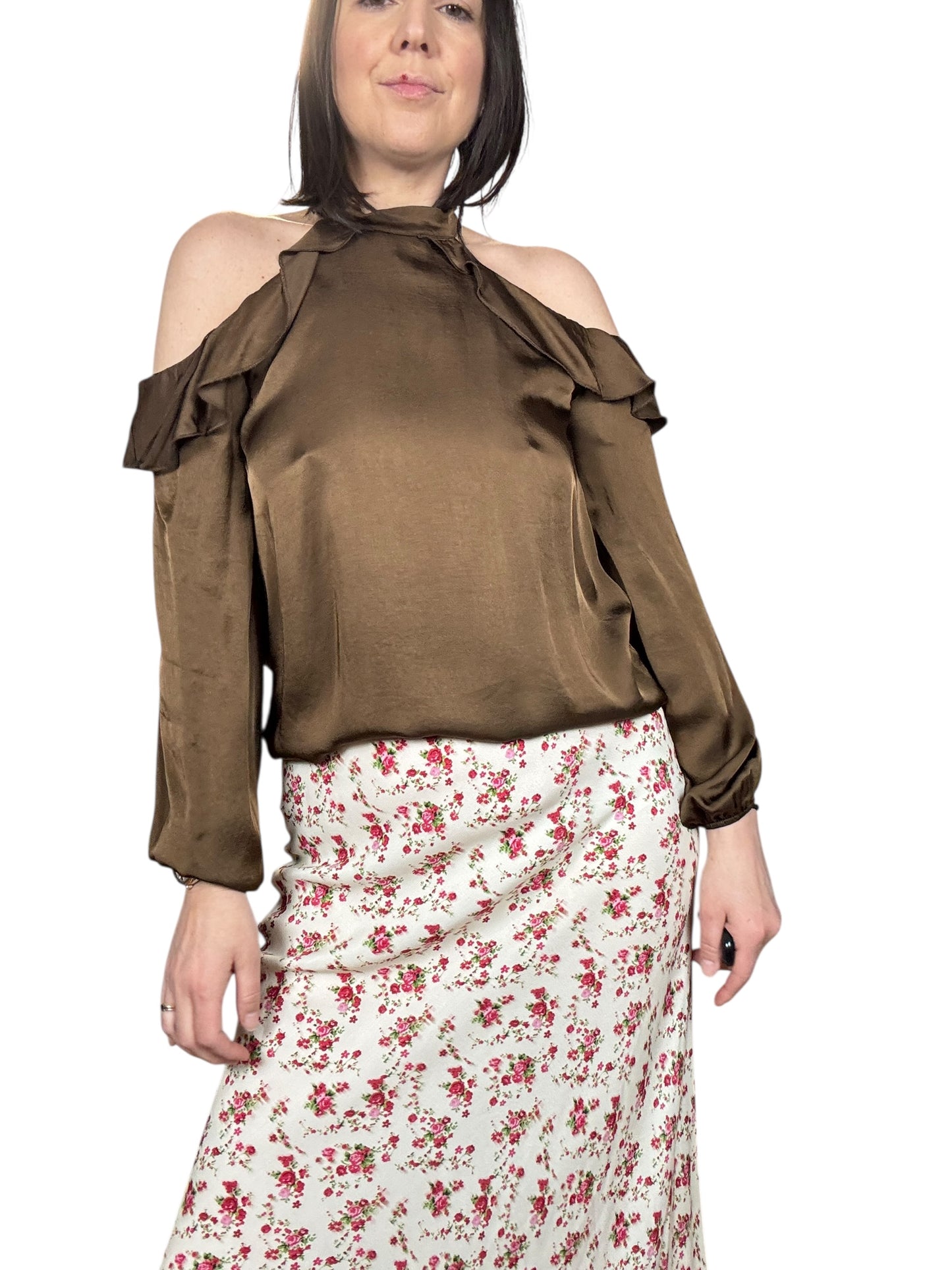 CAMICIA CUT OUT CON VOLANTS SUSY MIX