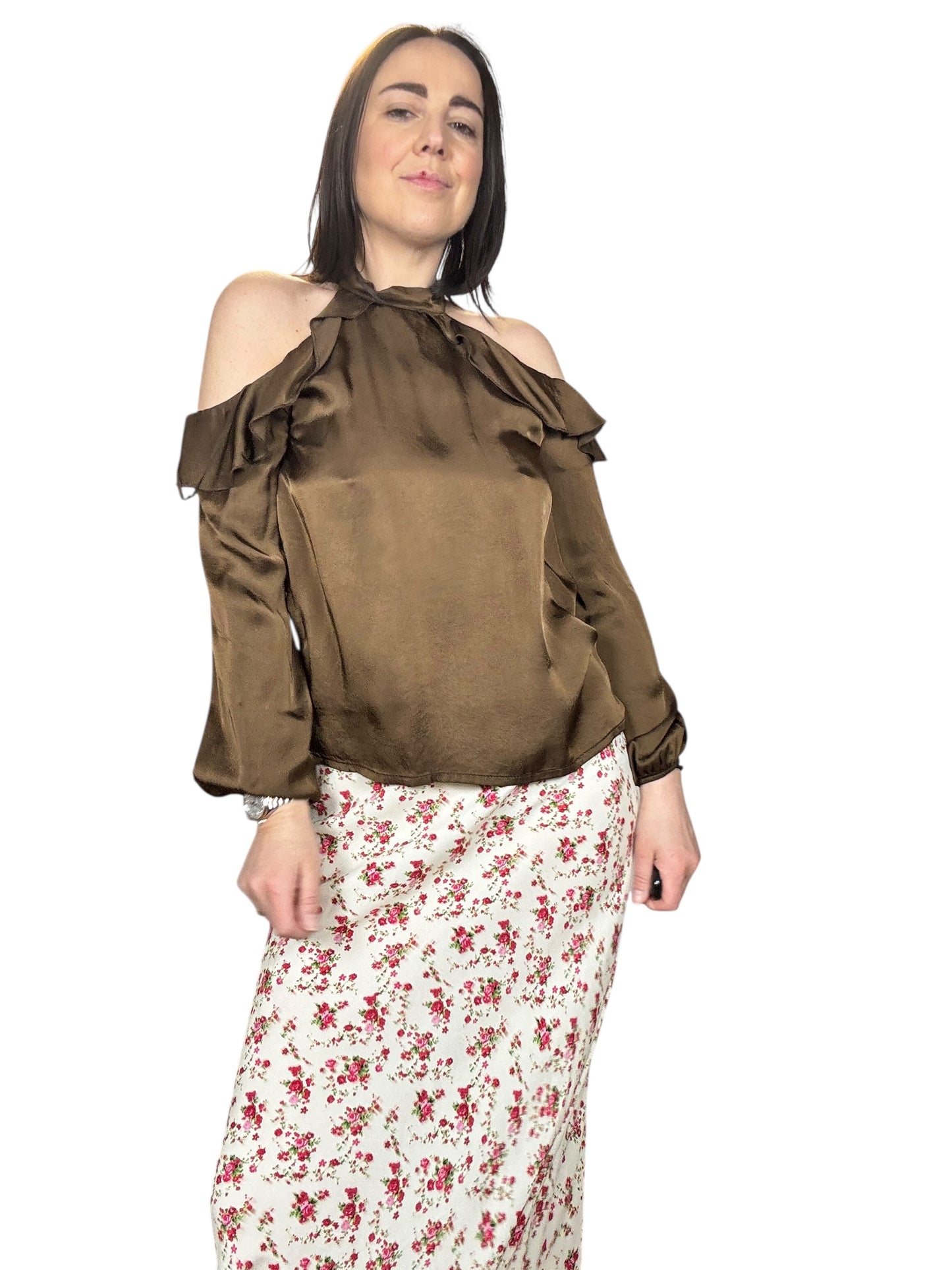 CAMICIA CUT OUT CON VOLANTS SUSY MIX