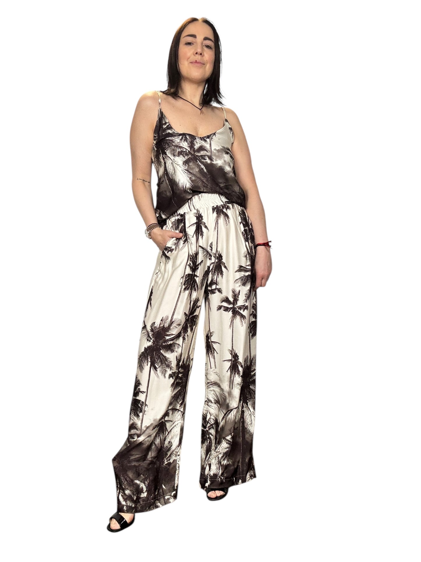 PANTALONE STAMPA PALME VICOLO