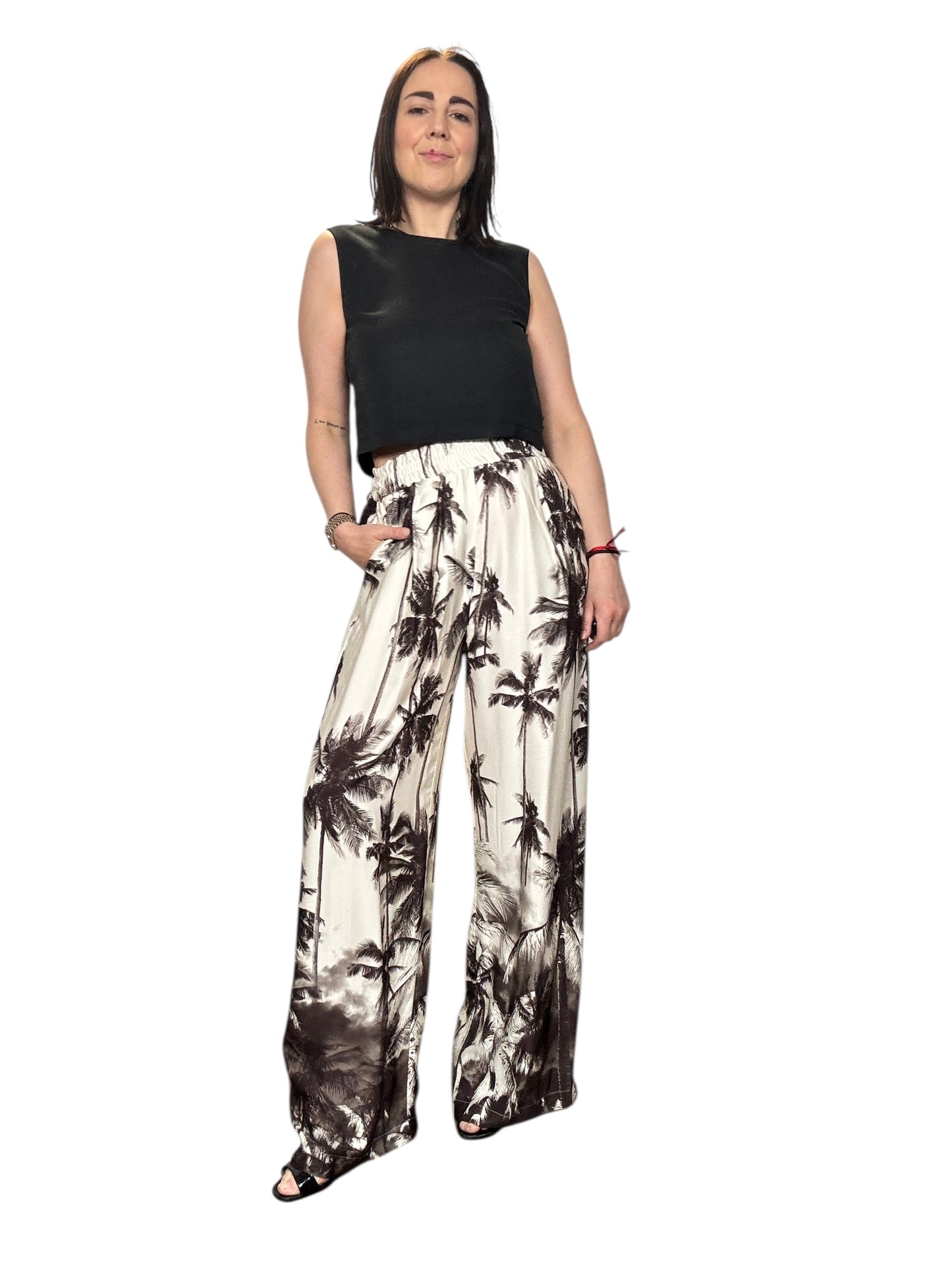 PANTALONE STAMPA PALME VICOLO