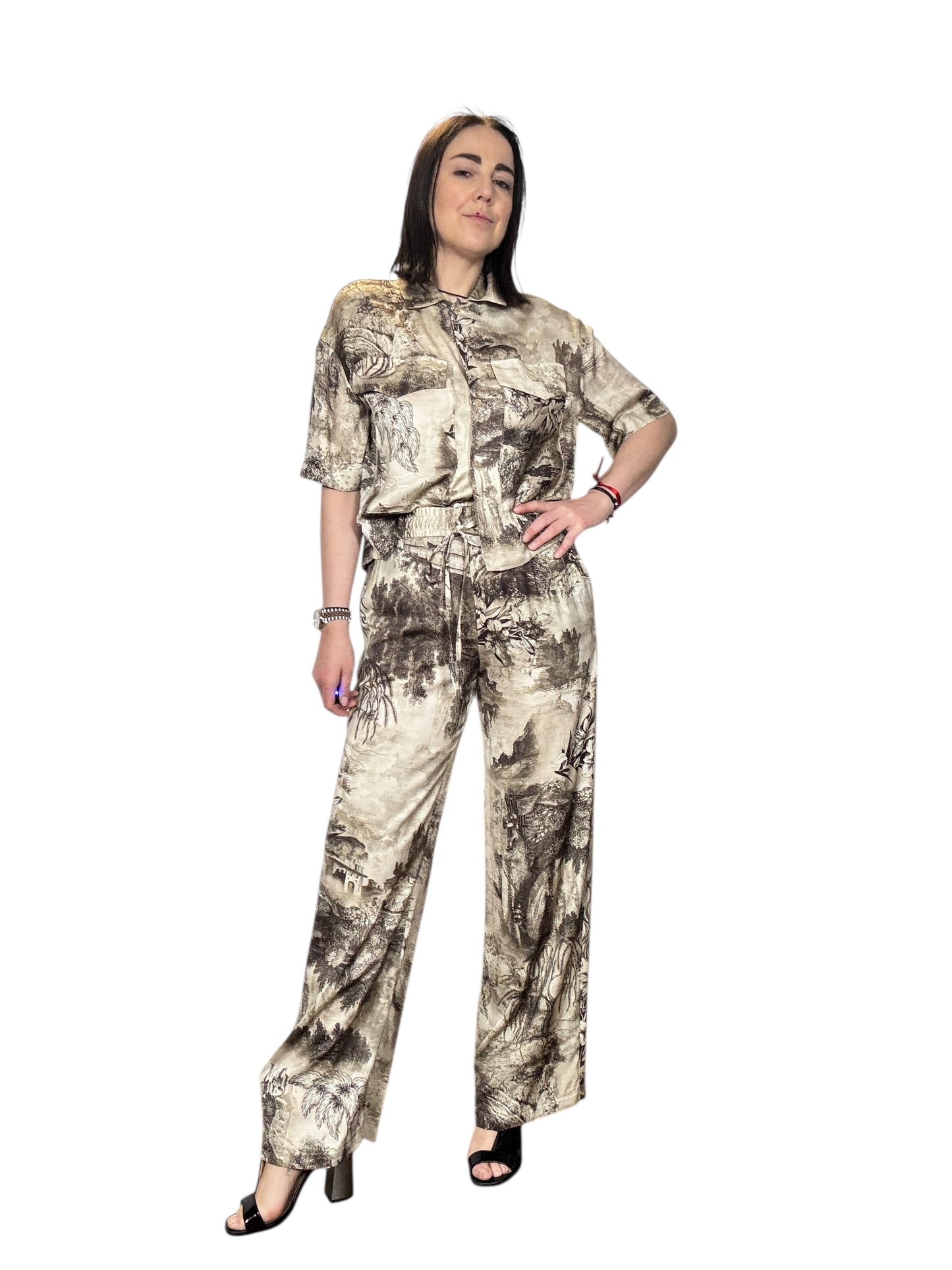 PANTALONE STAMPA ASTRATTA VICOLO
