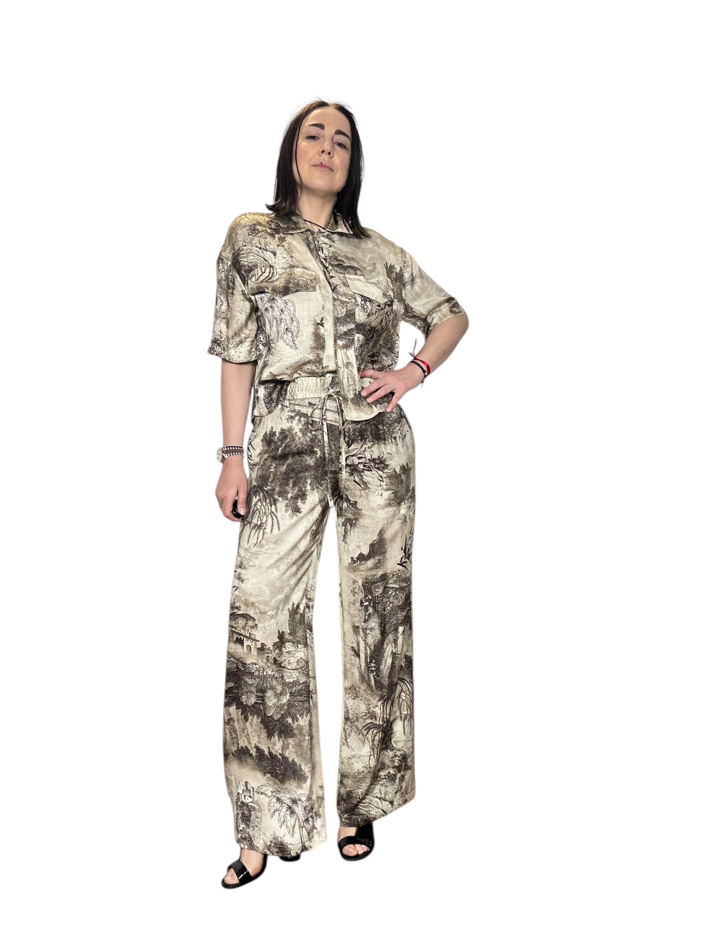 PANTALONE STAMPA ASTRATTA VICOLO
