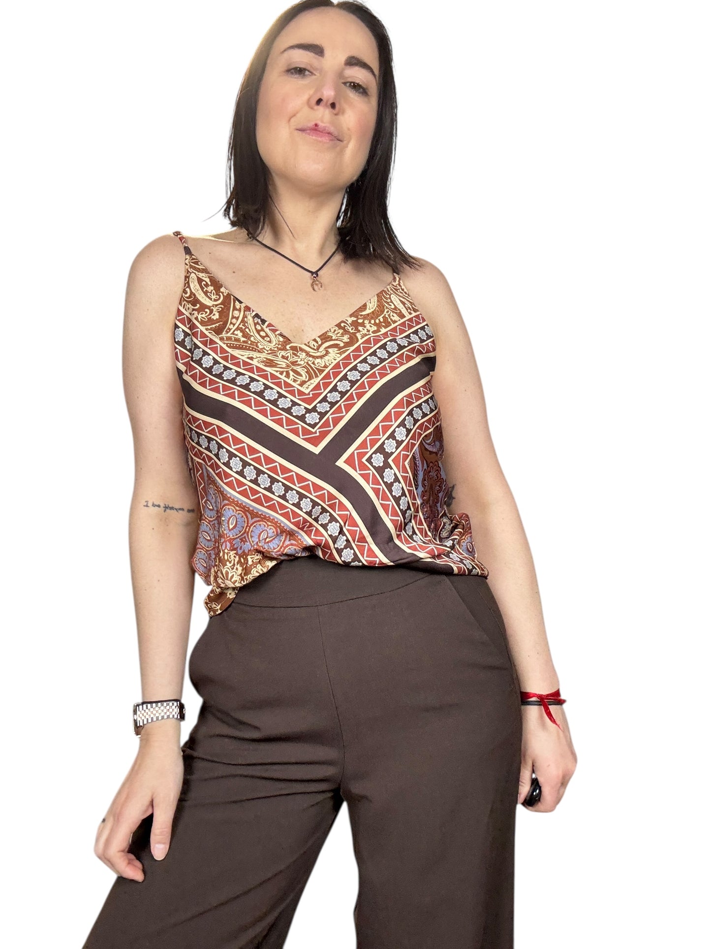 TOP A FANTASIA MARRONE VICOLO