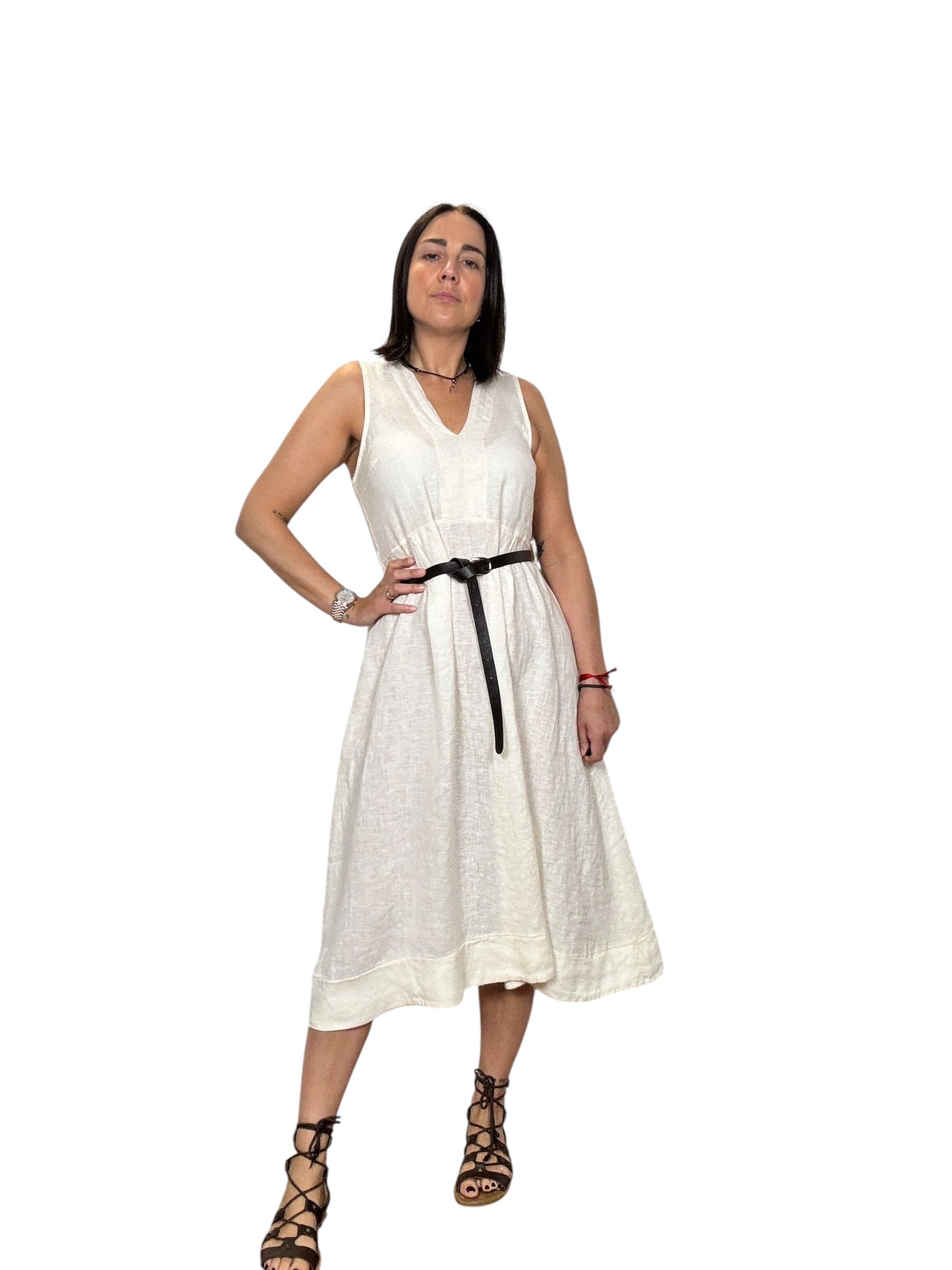 ABITO MIDI IN LINO VICOLO