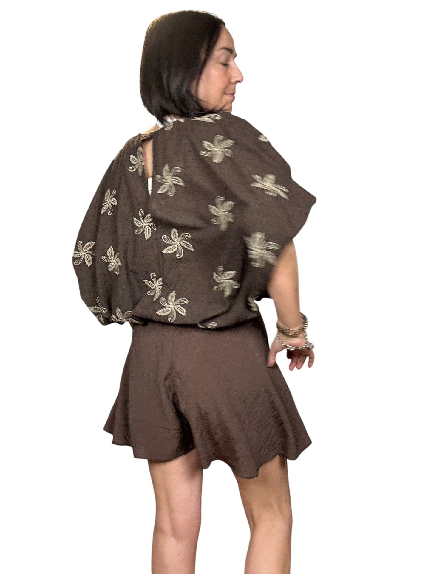 CAMICIA RICAMATA CON LACCETTI VICOLO