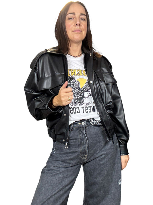 BOMBER IN PELLE VICOLO