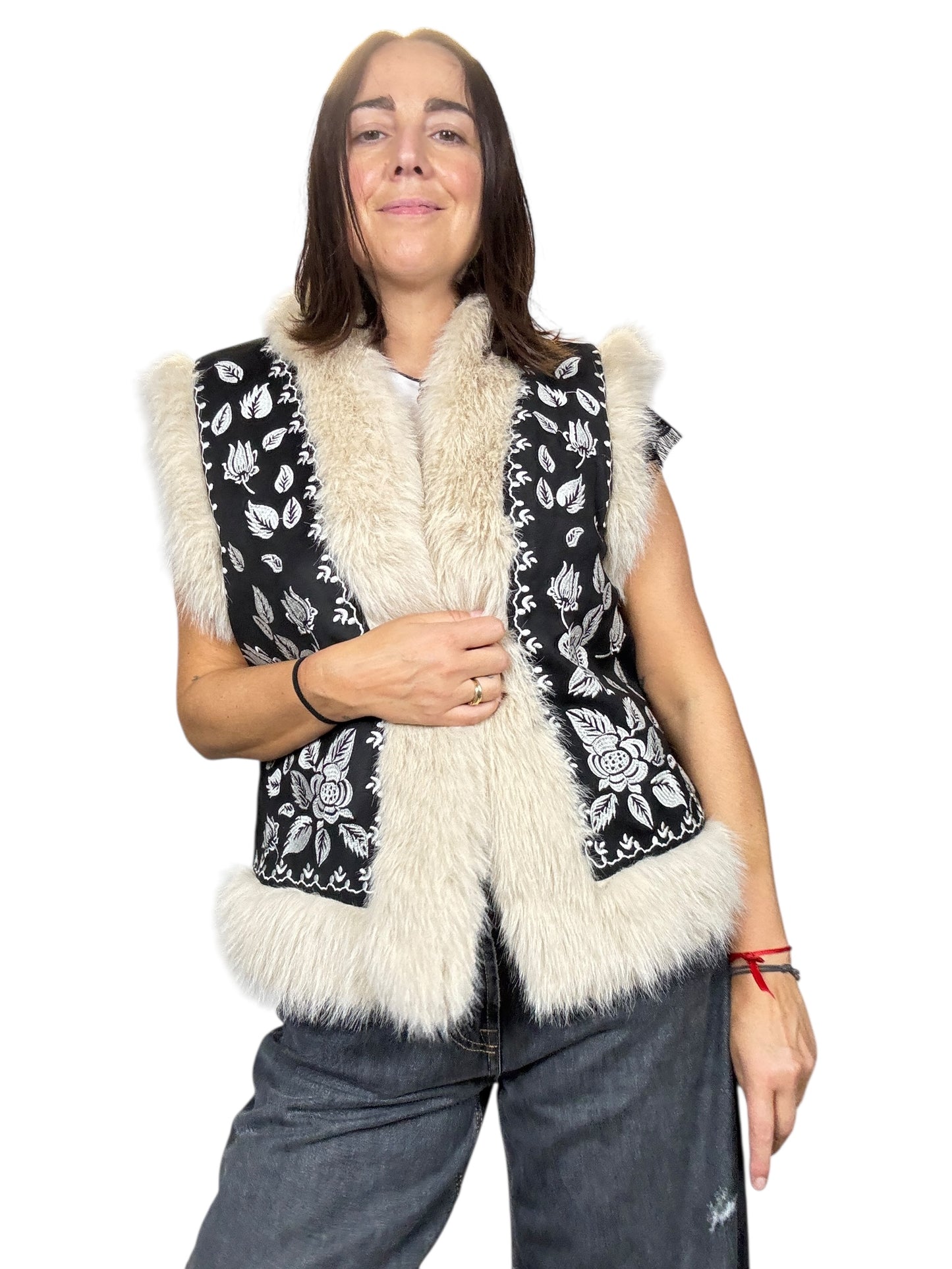 GILET TRAPUNTATO BIANCO-NERO DIXIE
