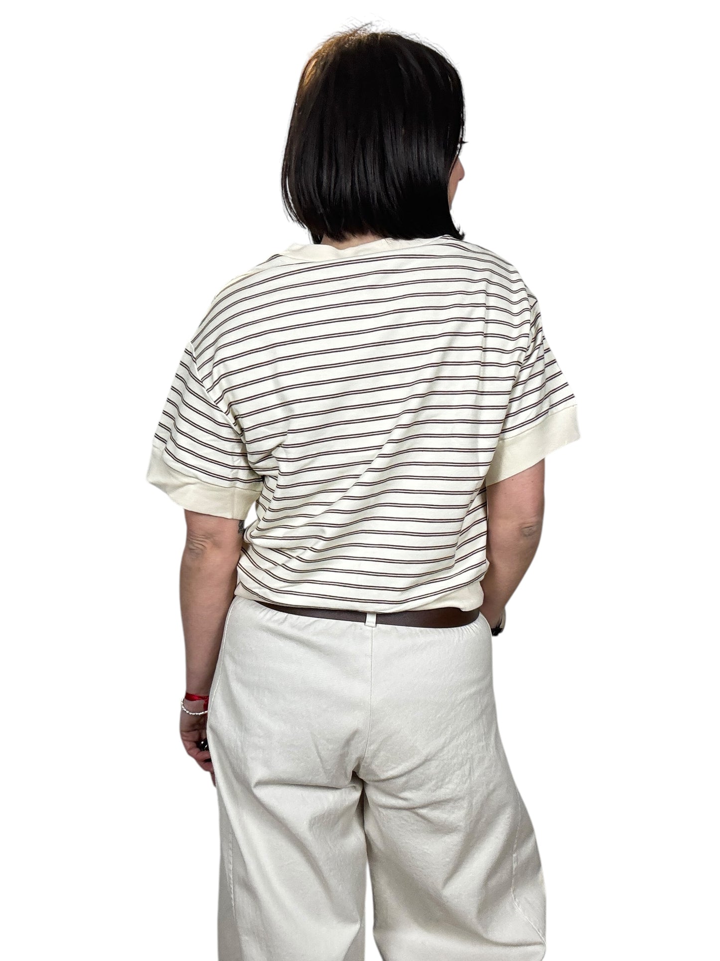 MAGLIETTA RIGATA CON PATCH SUSY MIX