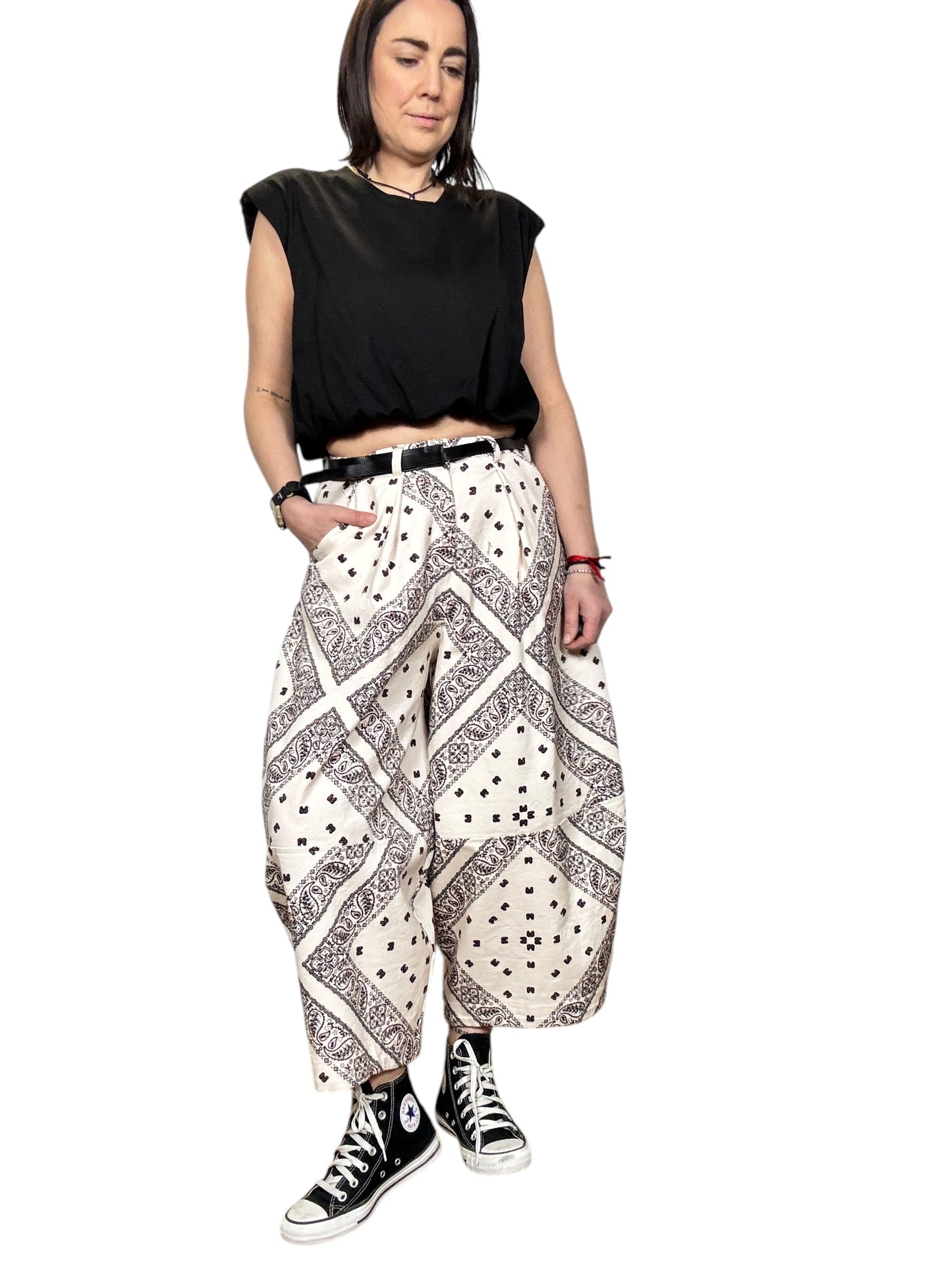 PANTALONE BALOON STAMPA BANDANA DIXIE
