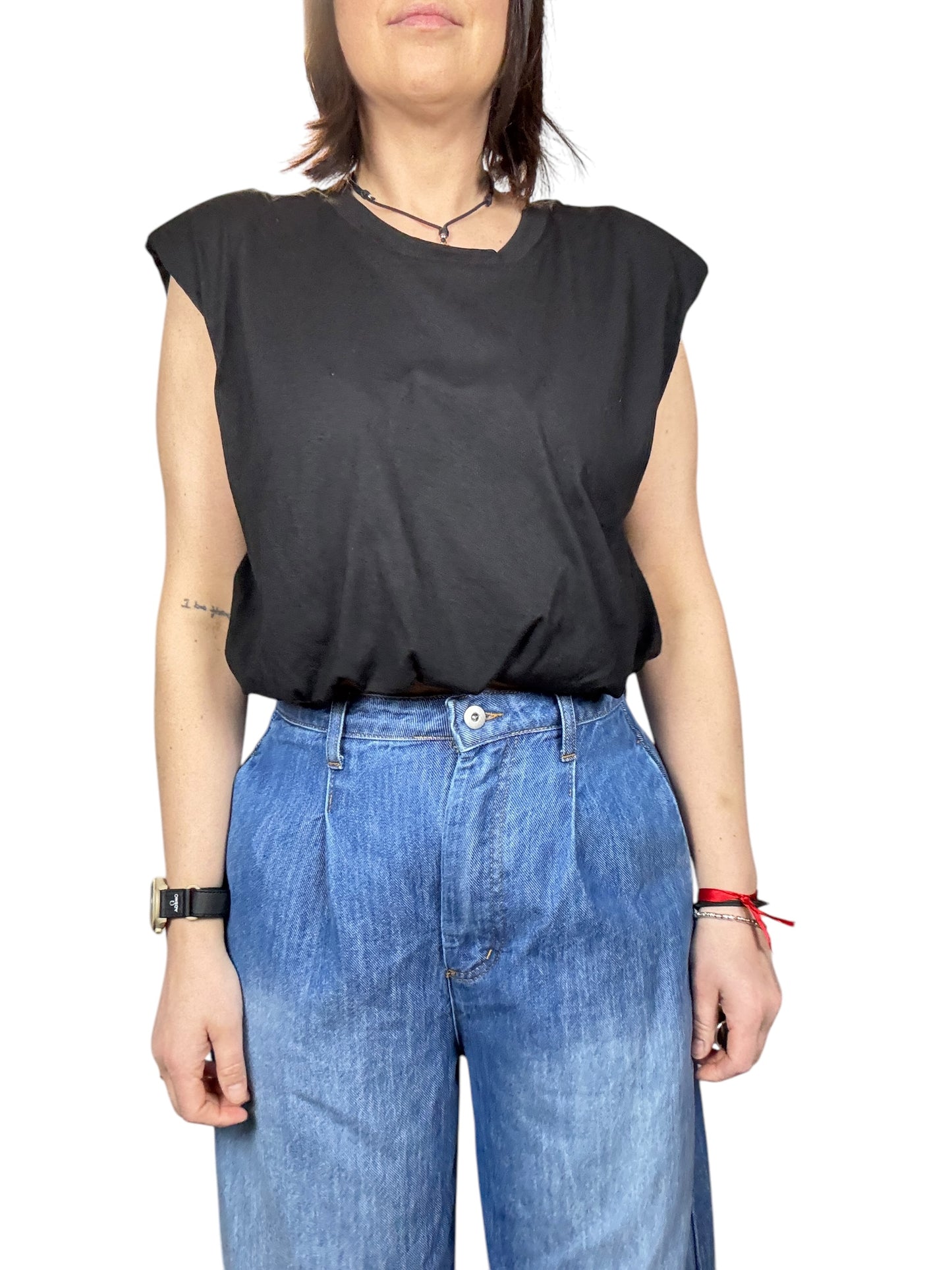 MAGLIETTA CROPPED CON OVATTA HAVEONE
