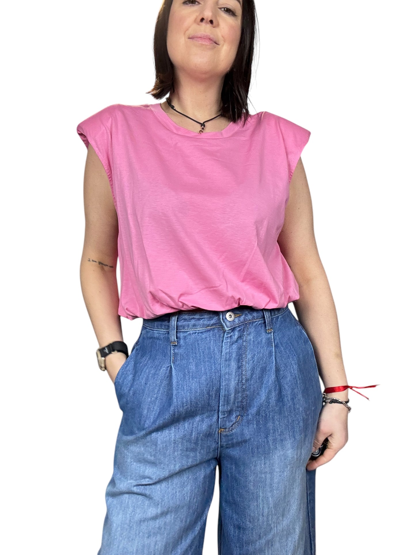 MAGLIETTA CROPPED CON OVATTA HAVEONE