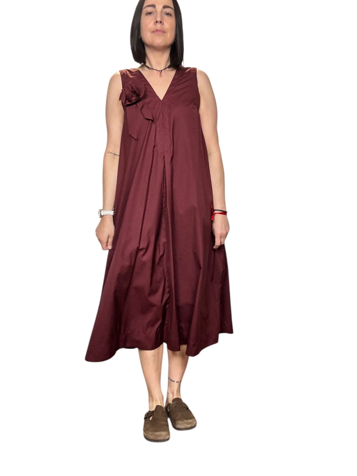 ABITO SMANICATO CON ROSA DIXIE