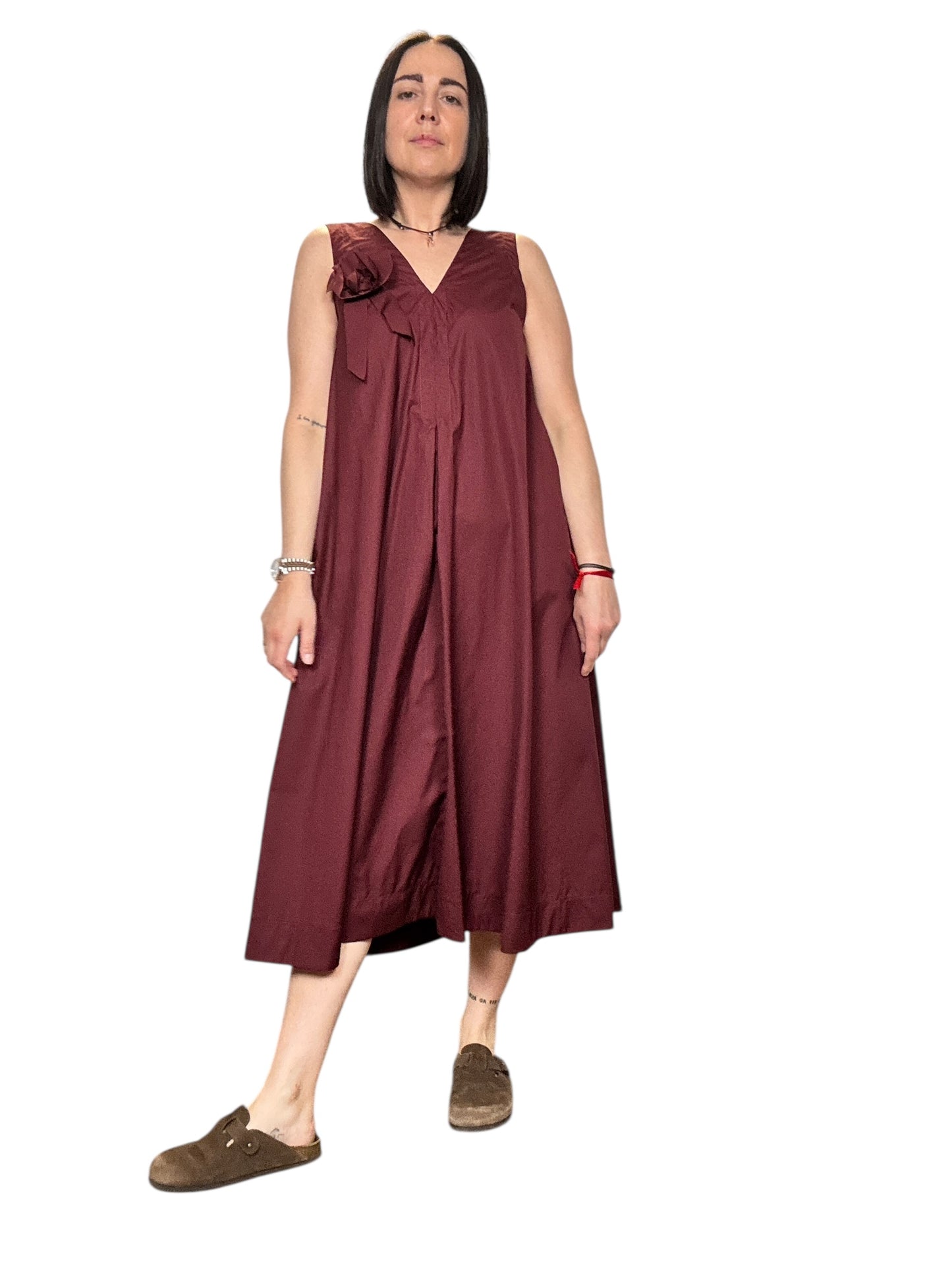 ABITO SMANICATO CON ROSA DIXIE