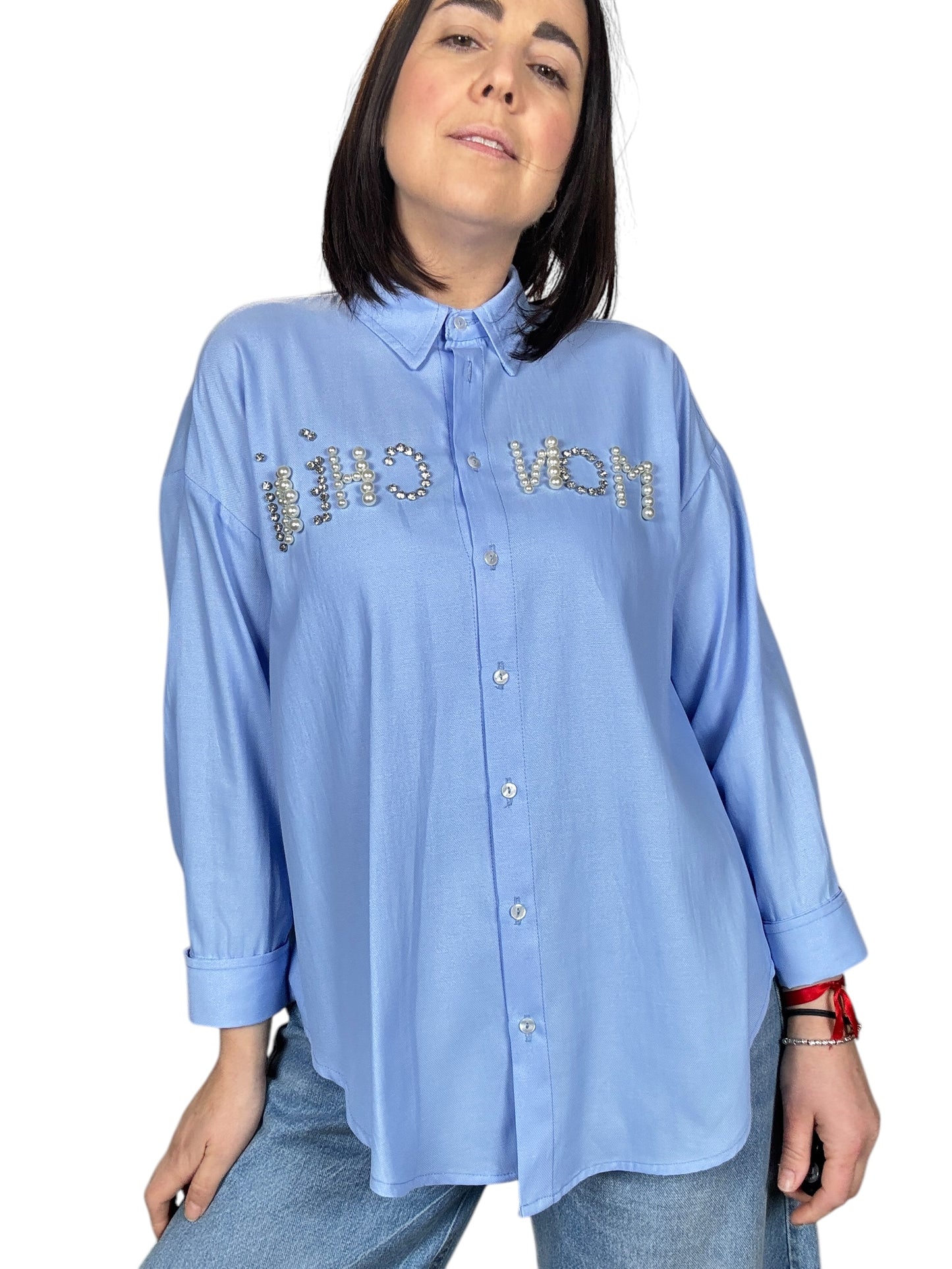 CAMICIA PERLE APPLICATE SUSY MIX