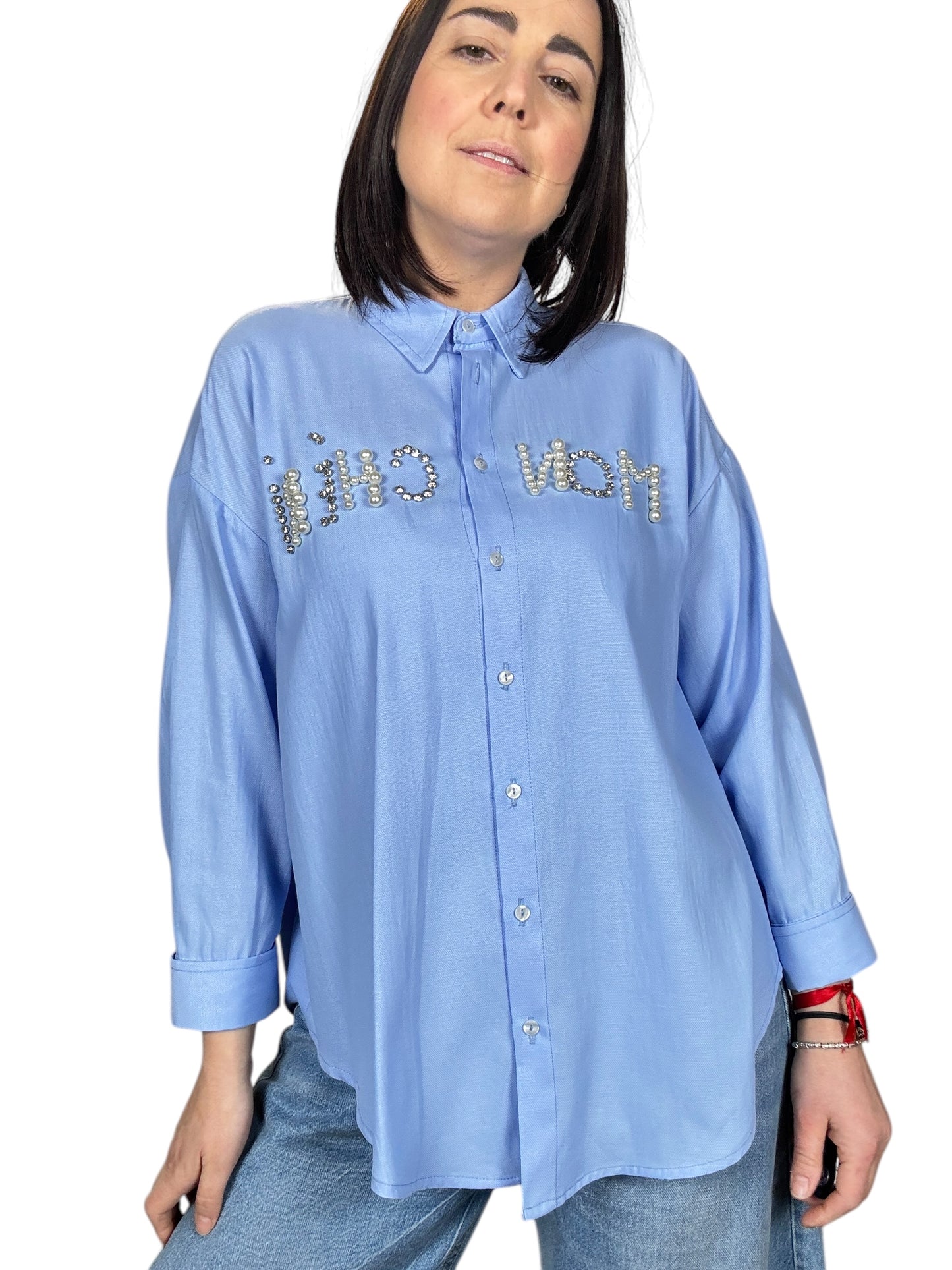 CAMICIA PERLE APPLICATE SUSY MIX