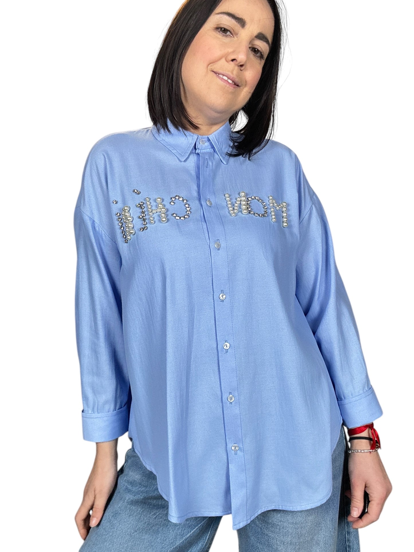 CAMICIA PERLE APPLICATE SUSY MIX