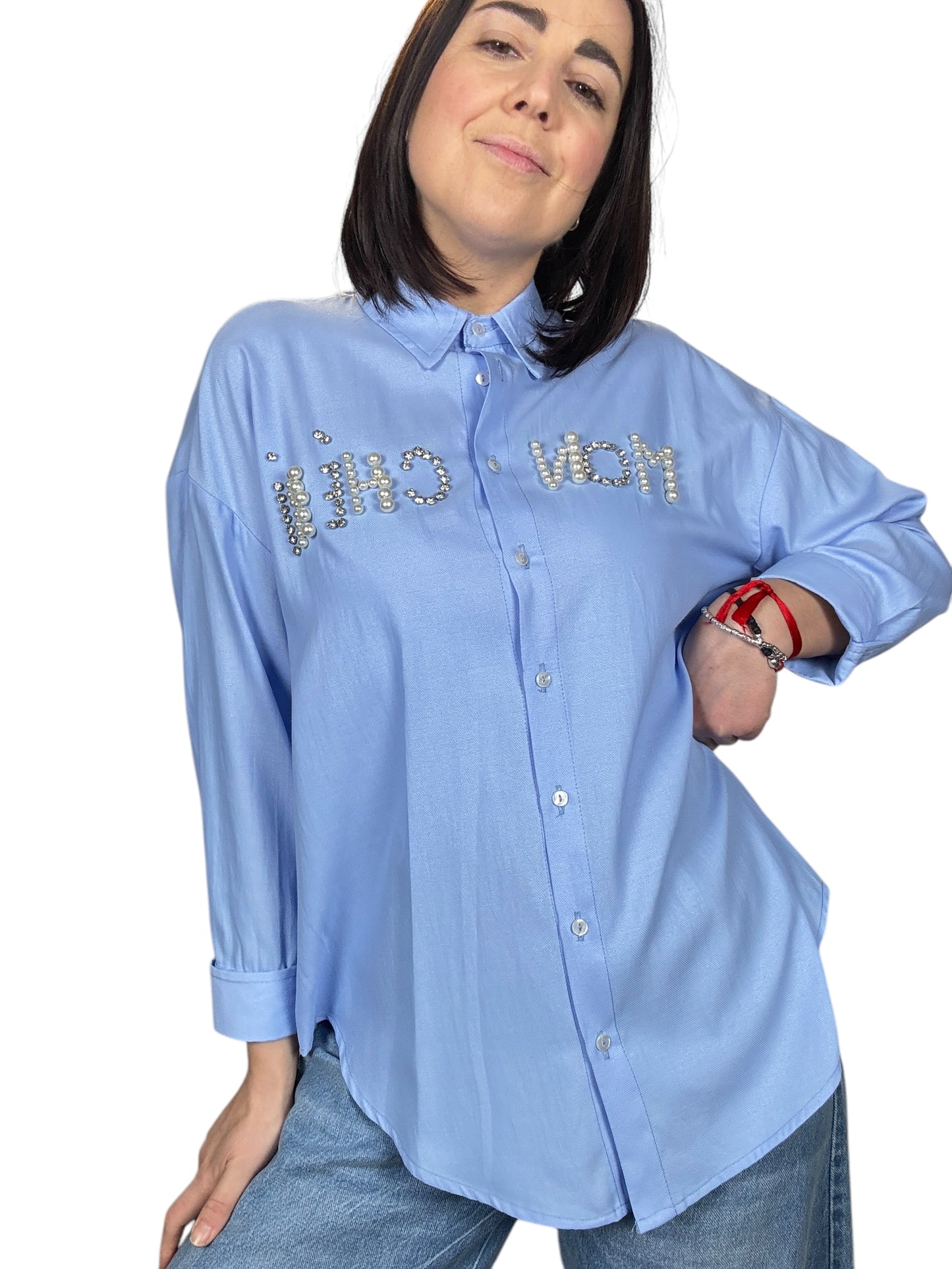 CAMICIA PERLE APPLICATE SUSY MIX