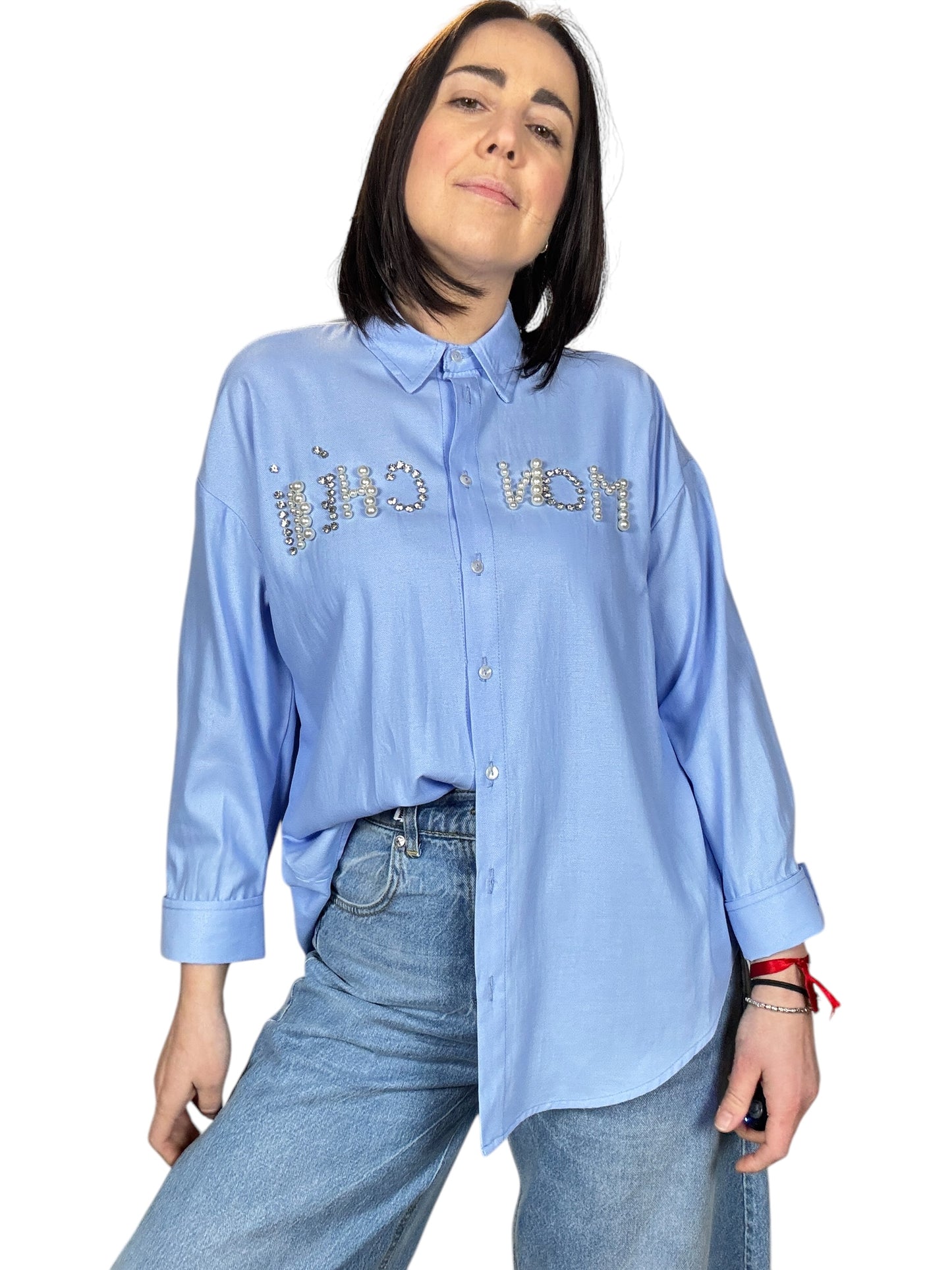 CAMICIA PERLE APPLICATE SUSY MIX