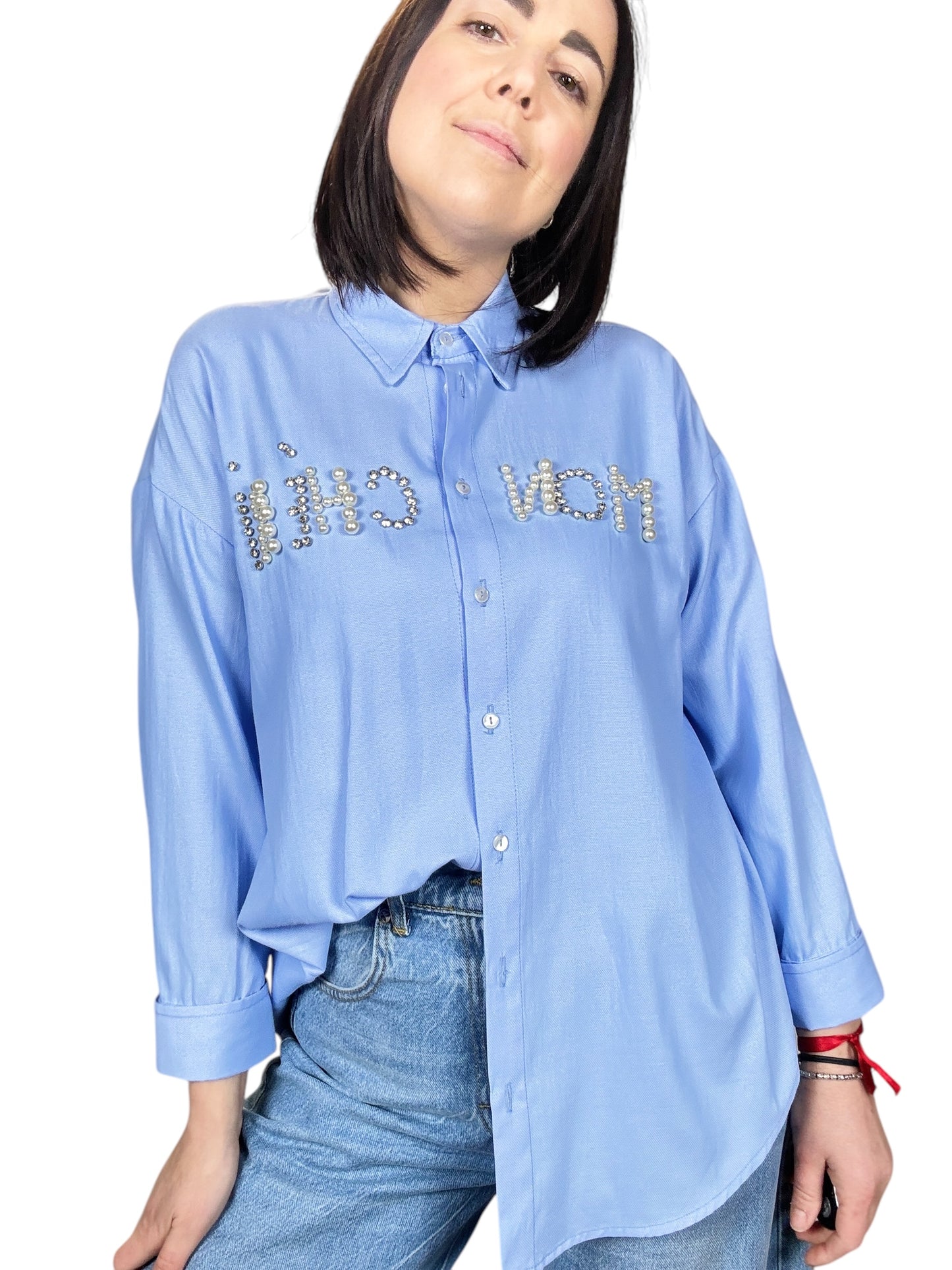 CAMICIA PERLE APPLICATE SUSY MIX